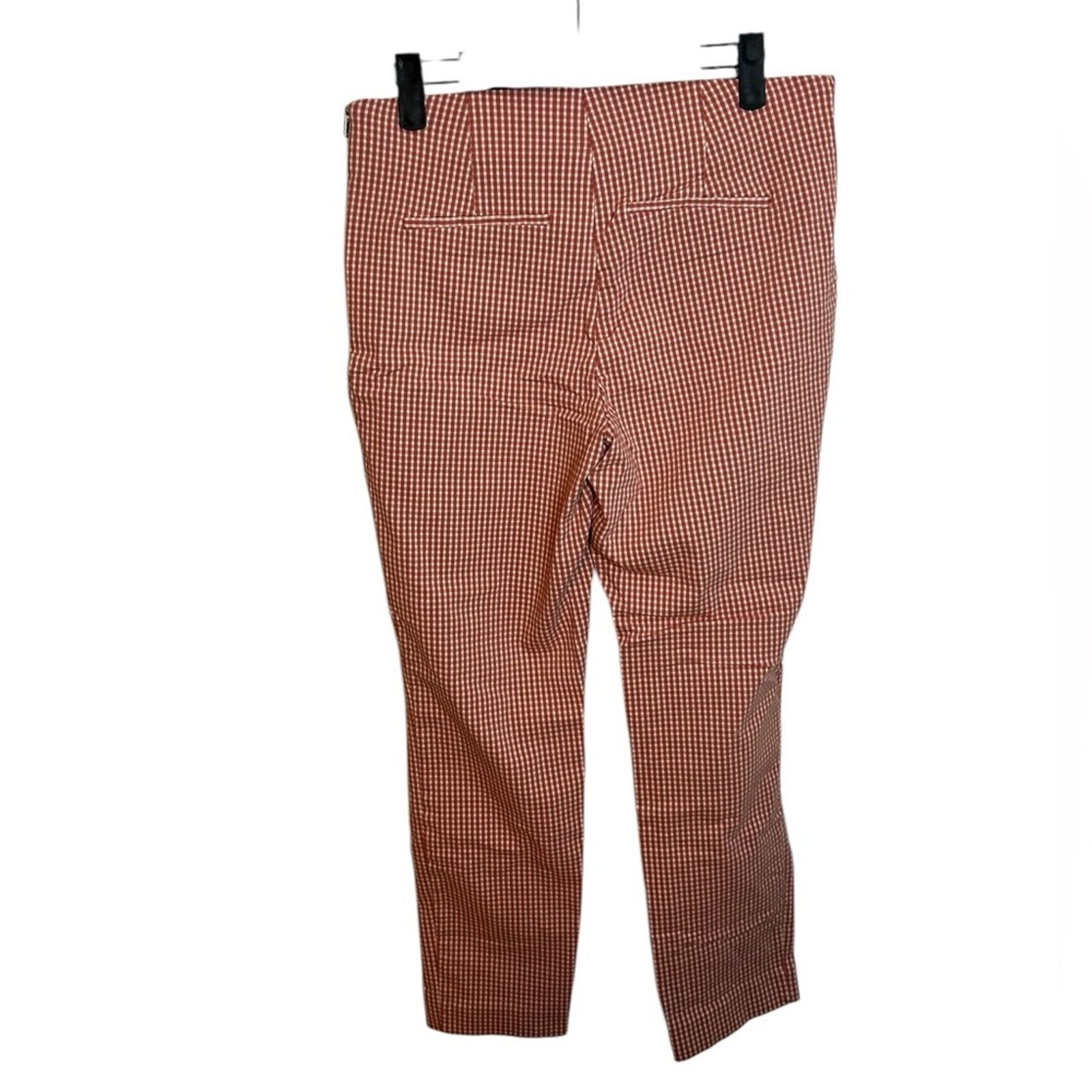 Other A New Day Peach High Rise Gingham Ankle Pants Size 30" / US 8 / IT 44 - 2 Thumbnail