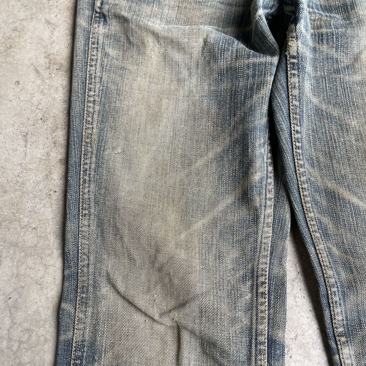 Wrangler 🔥Vintage 80s Wrangler Stoned Washed Ripped Denim Jeans Size US 32 / EU 48 - 10 Thumbnail