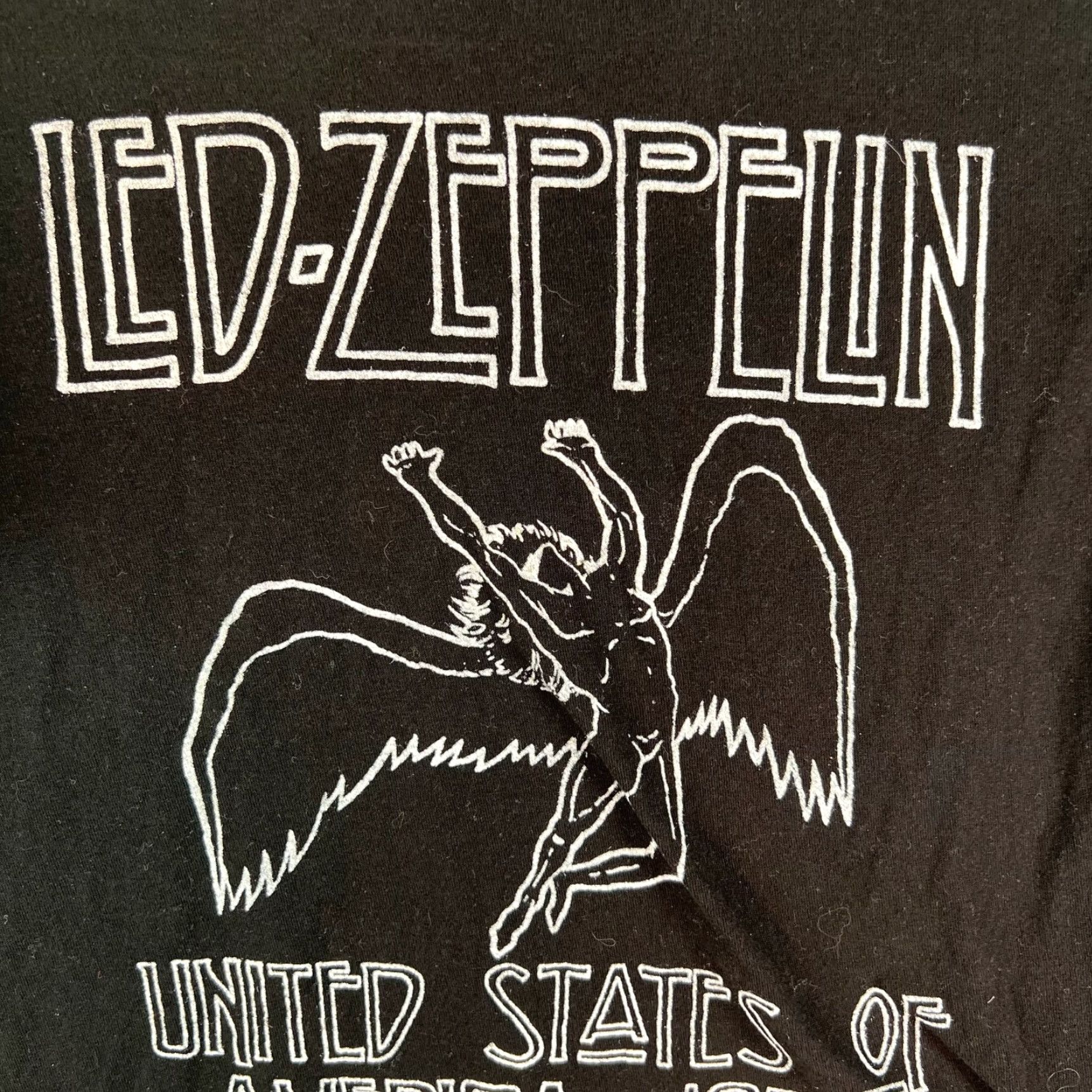 Vintage Led Zeppelin Graphic Shirt Adult Medium Black USA 1977 Size US M / EU 48-50 / 2 - 2 Thumbnail