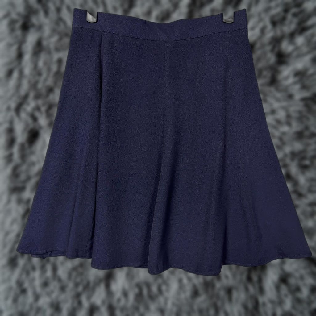 Vintage VINTAGE Evidence Skirt Women Navy A-Line Knee Length 10 Regular Office Casual Dark Academia 80s 90s Mens? Womens Size 32" / US 10 / IT 46 - 1 Thumbnail
