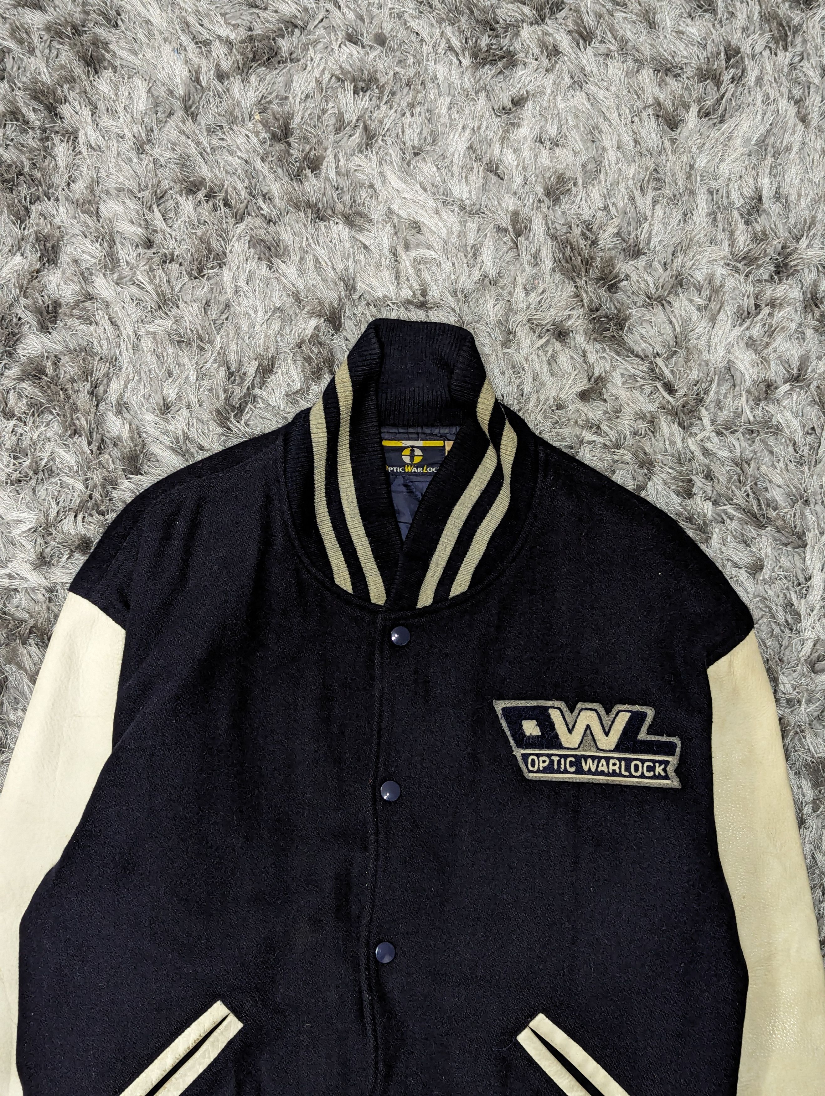 Delong Vintage Optic War Lock Leather Varsity Jacket Bomber Size US L / EU 52-54 / 3 - 6 Thumbnail