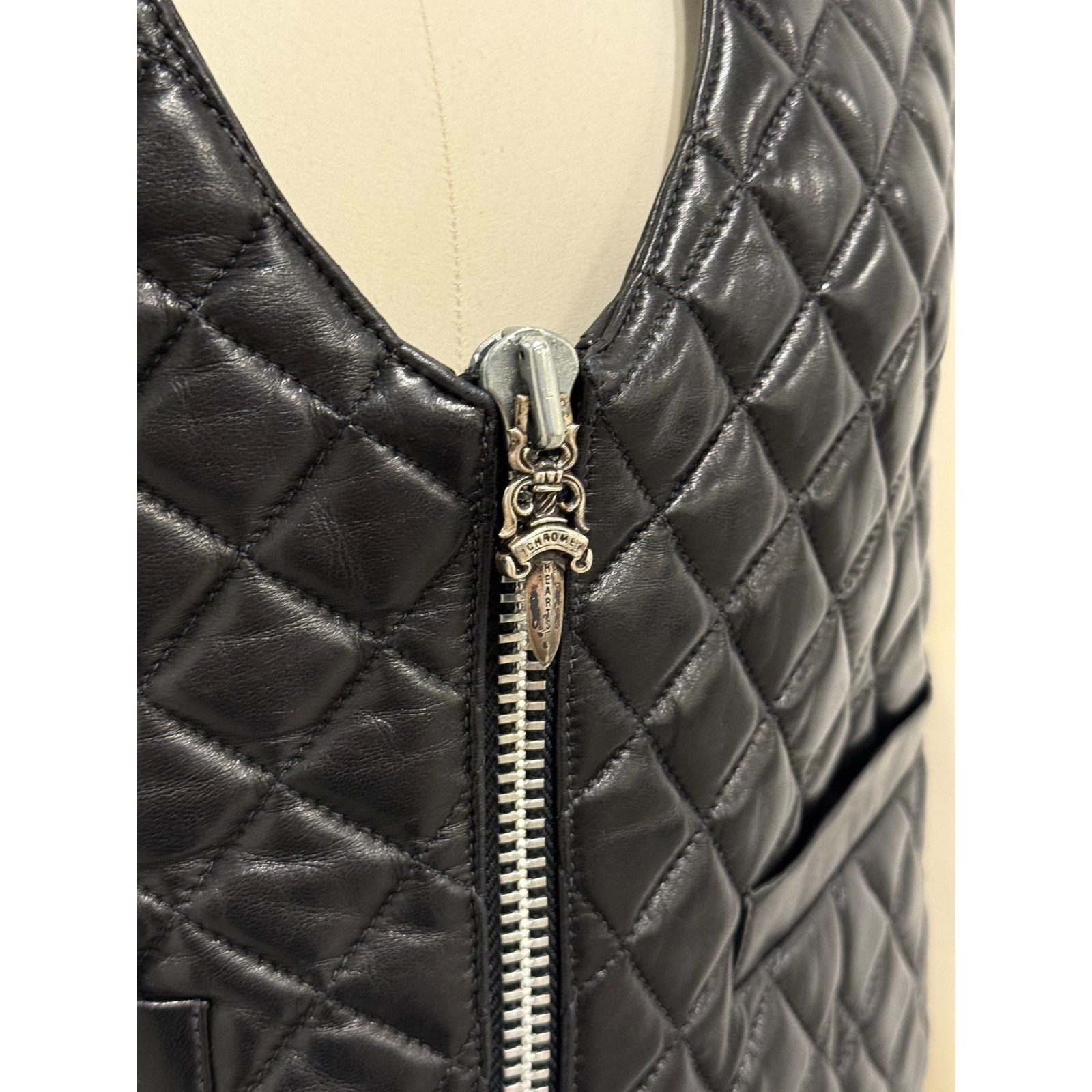 Chrome Hearts 1990s Chrome Hearts leather vest Size M / US 6-8 / IT 42-44 - 5 Thumbnail