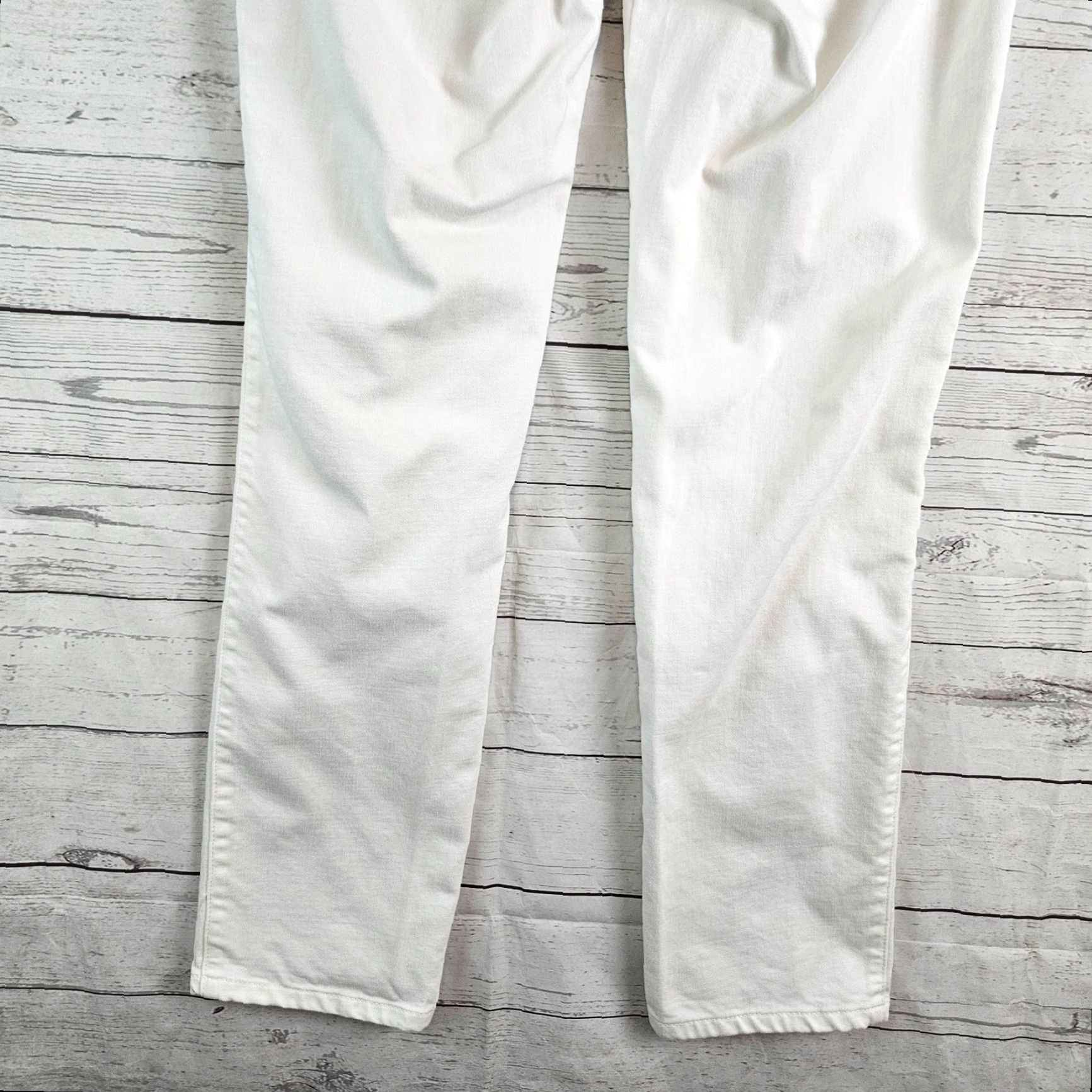 Prana VINTAGE Prana Women's Skinny Jeans Sz 6 White Mid Rise Organic Cotton Size 28" / US 6 / IT 42 - 5 Thumbnail