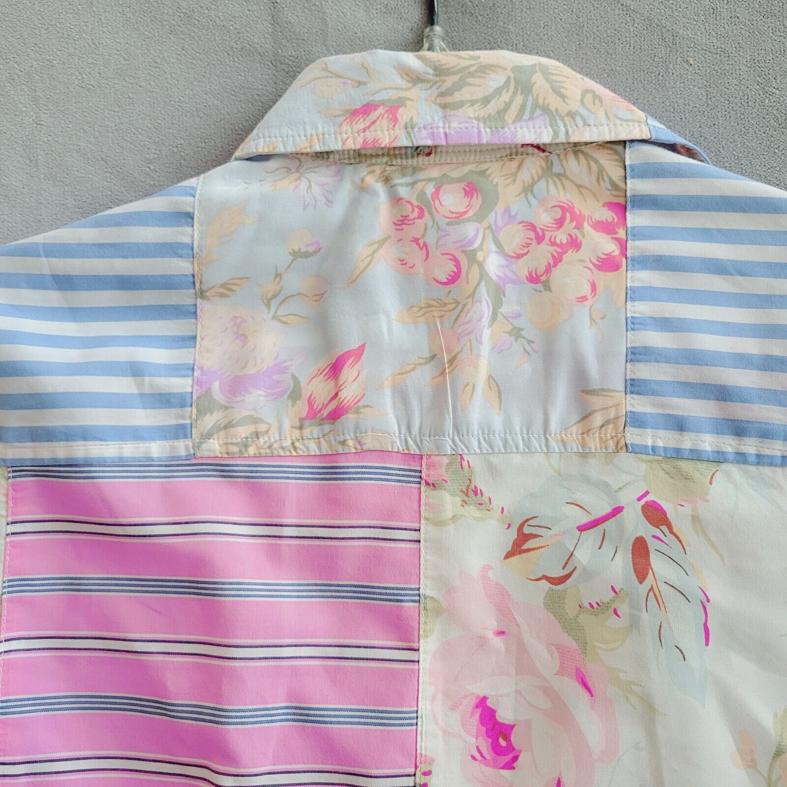 Lauren Ralph Lauren Ralph Lauren Floral Stripe Patchwork Short Sleeve Shirt Sz S Size S / US 4 / IT 40 - 6 Thumbnail