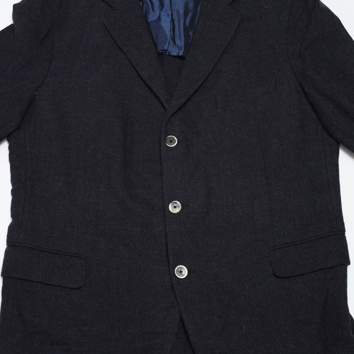 Caruso Raffaele Caruso Navy Blazer Jacket Wool Cashmere Size 46R - 8 Thumbnail