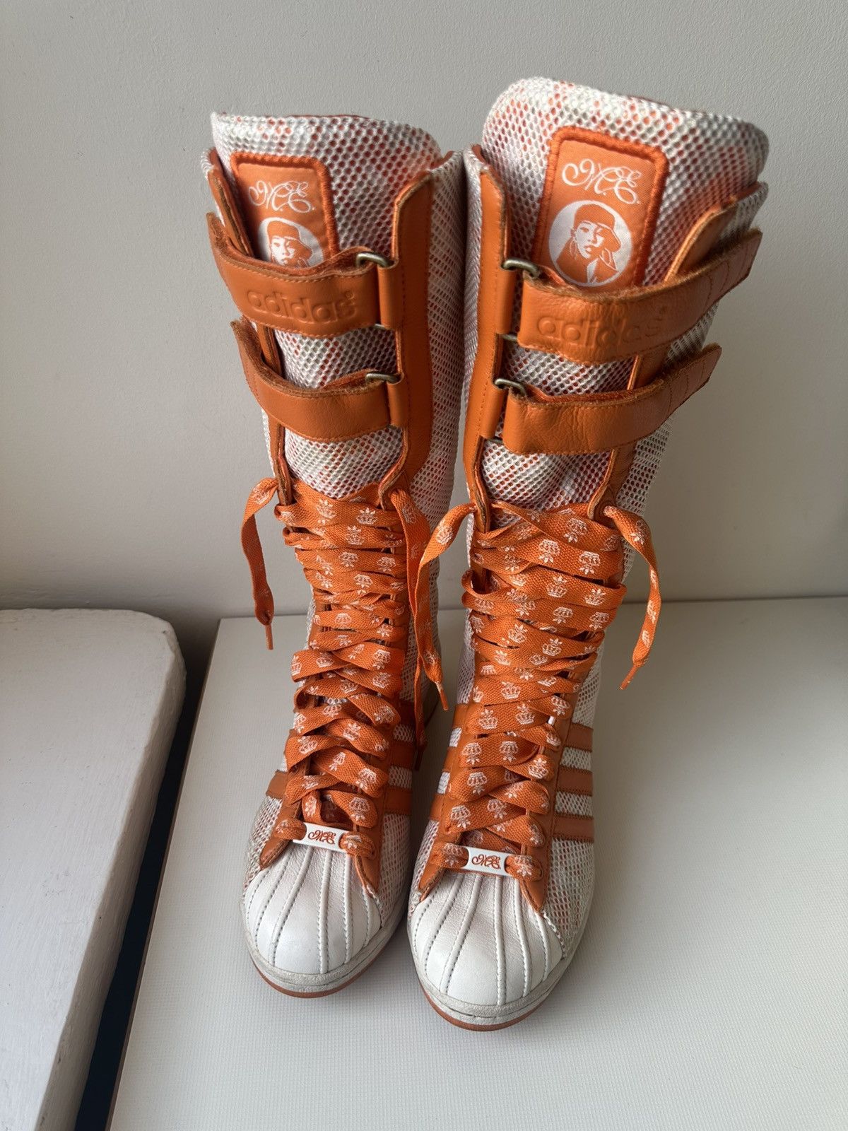 Adidas Adidas Missy Elliot (2005) Superstar Knee high mesh boots Size US 9 / IT 39 - 2 Thumbnail