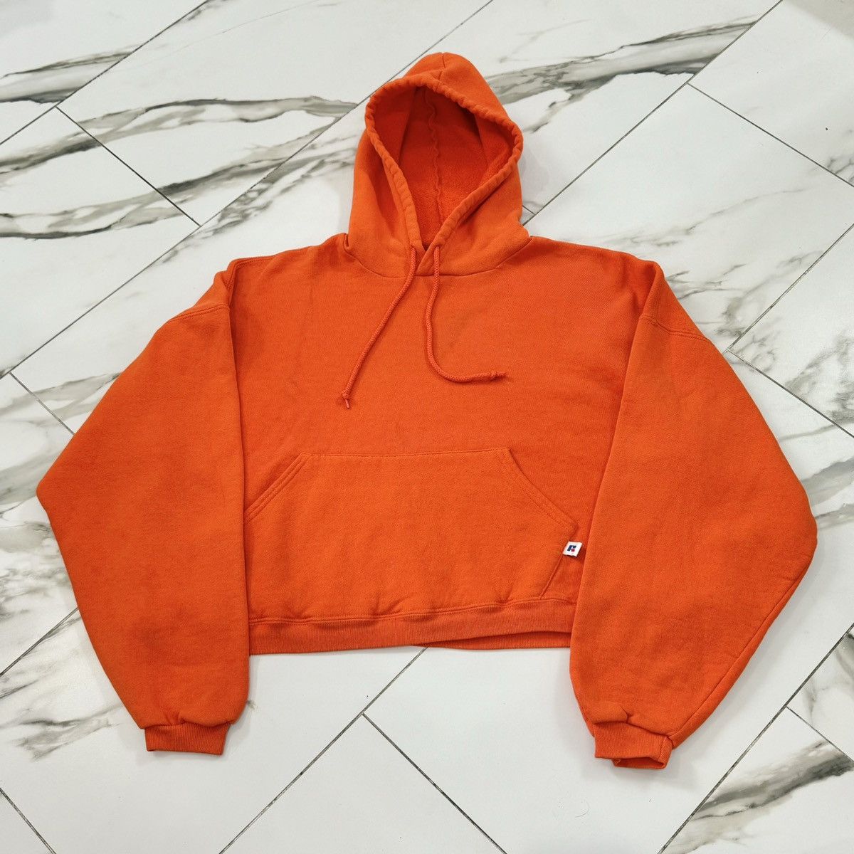 Russell Athletic × Vintage VINTAGE ORANGE RUSSELL ATHLETIC HOODIE! Size US XL / EU 56 / 4 - 1 Thumbnail