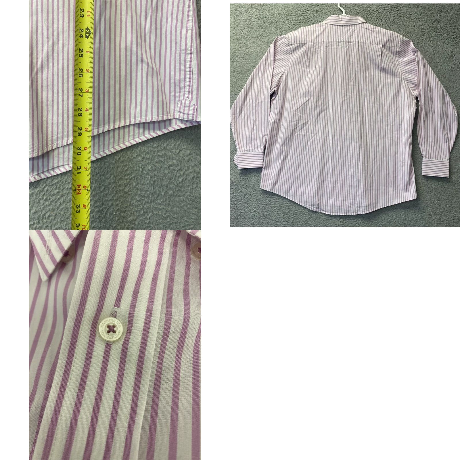 Southern Tide Southern Tide Button-Up Shirt Adult XL Pink White Striped Casual Mens Size US XL / EU 56 / 4 - 8 Thumbnail