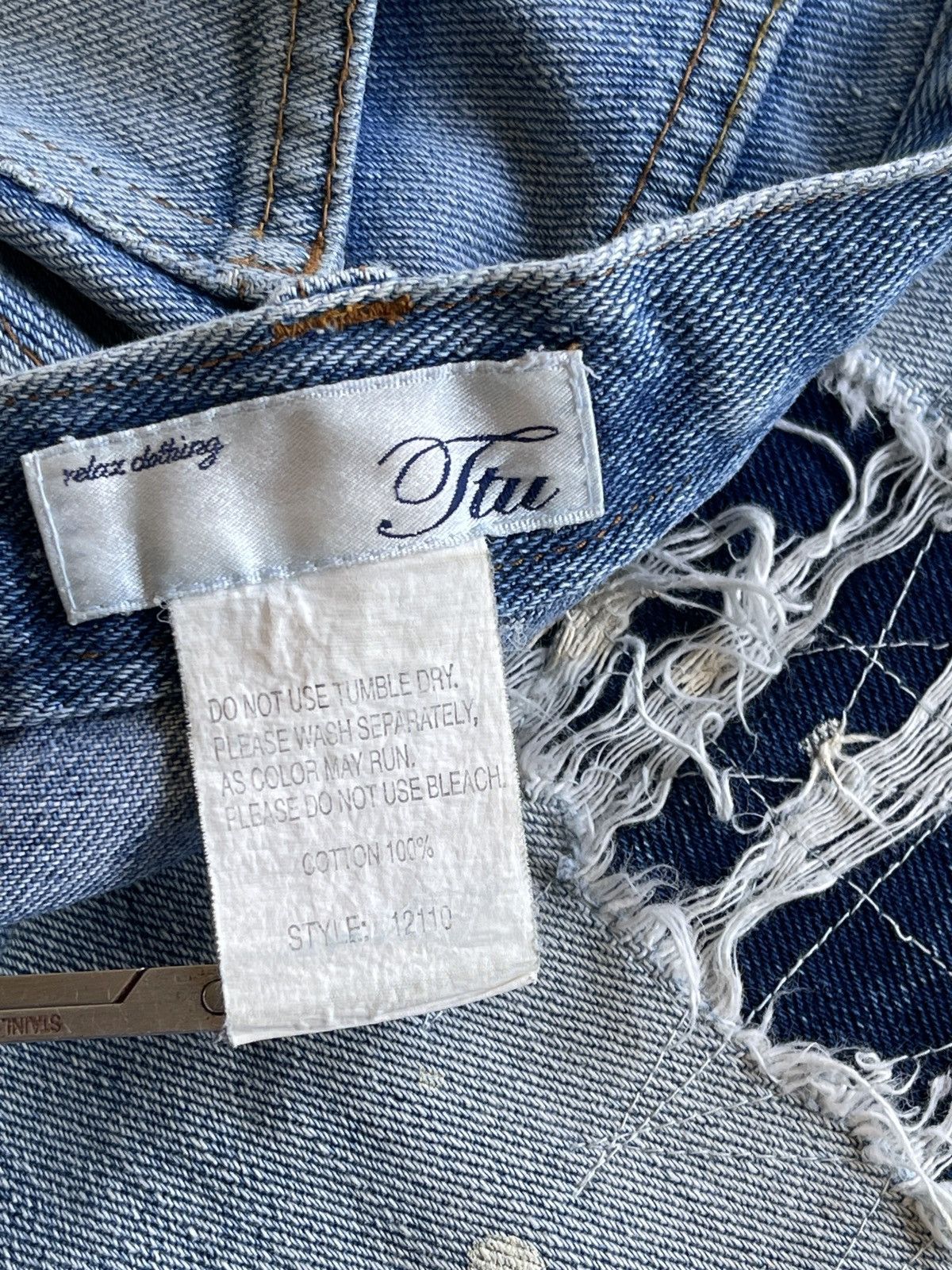 Japanese Brand Japanese TTU Distressed Paint Splatters Patchwork Denim Size US 29 - 12 Thumbnail