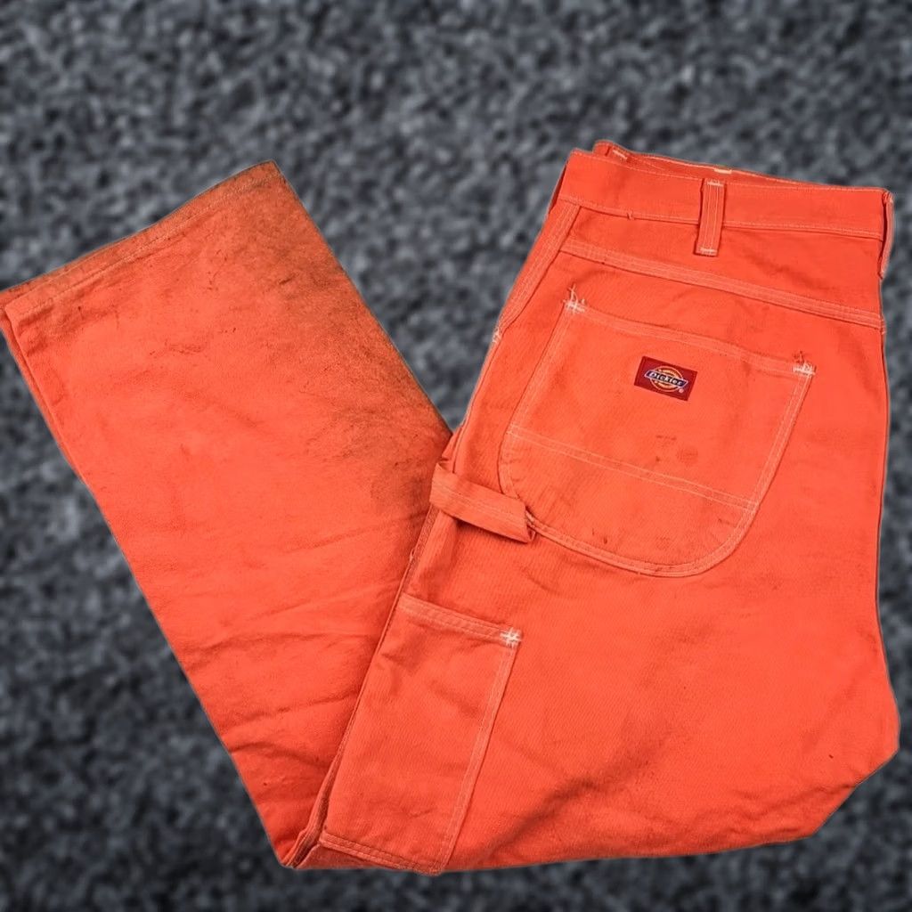 Dickies × Vintage Rare 90s Deadstock Dickies 874 Orange Pants