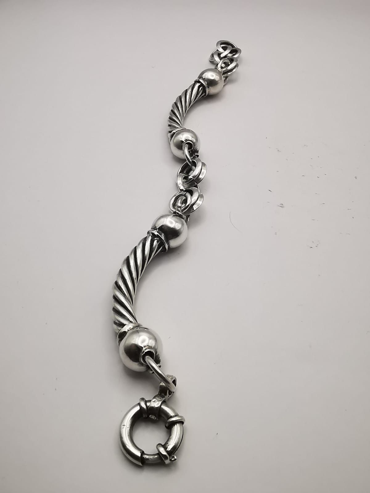 Sterling Silver Vintage jewelry Bracelet 925 Sterling Silver 30,6g Size ONE SIZE - 6 Thumbnail