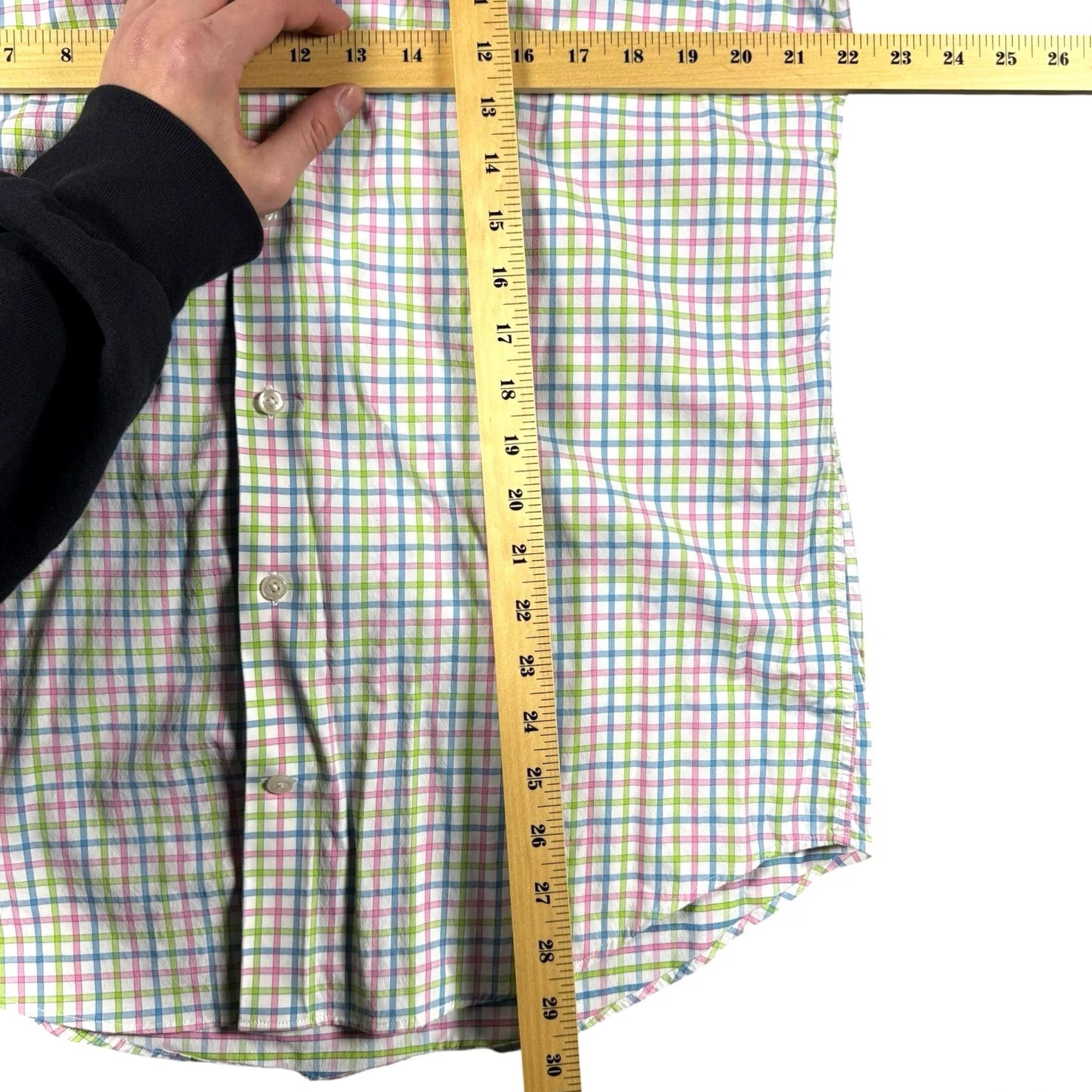 Peter Millar Peter Millar Shirt Men's L Wicking Preppy Check Long Sleeve Button Nylon Spandex Size US L / EU 52-54 / 3 - 5 Thumbnail