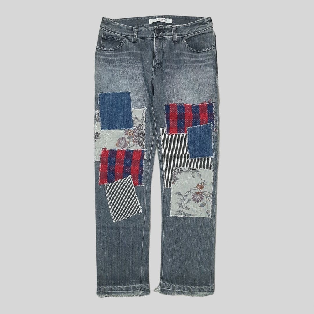 image of Comme Des Garcons x Fumito Ganryu Junya Watanabe Patchwork Jean in Grey, Men's (Size 29)