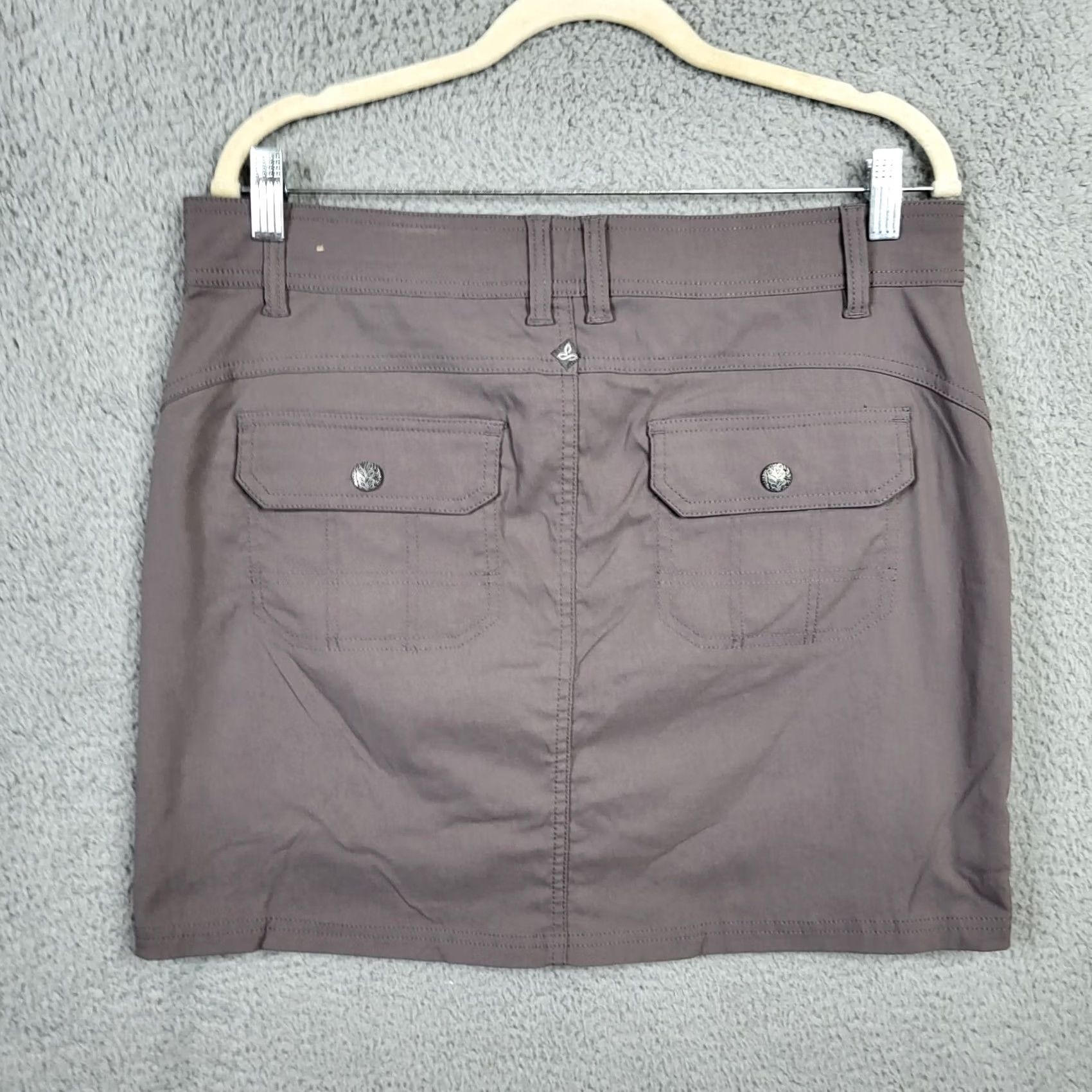 Prana Prana Women's Outdoor Grayish Brown Skort Size 10 Activewear Pants Elastic Waist Regular Color Brown Size ONE SIZE - 4 Thumbnail