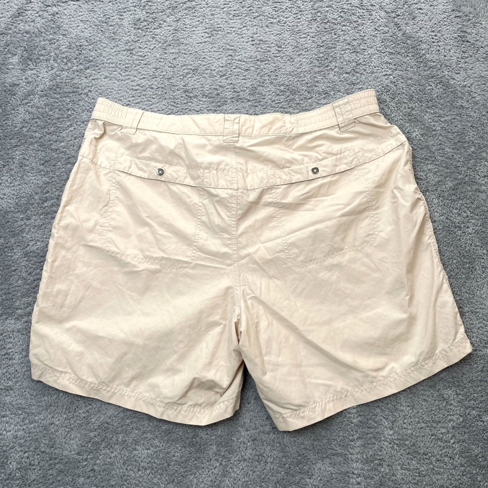 Vintage VTG Columbia Shorts Womens XL Beige Cargo Utility Ripstop Cotton Hiking Size 40" / US 18 - 2 Thumbnail