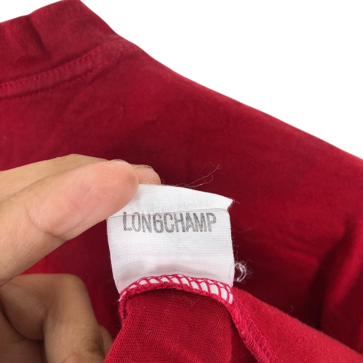 Longchamp LONGCHAMP Paris Distressed T Shirt Big Logo Italy Size US L / EU 52-54 / 3 - 6 Thumbnail