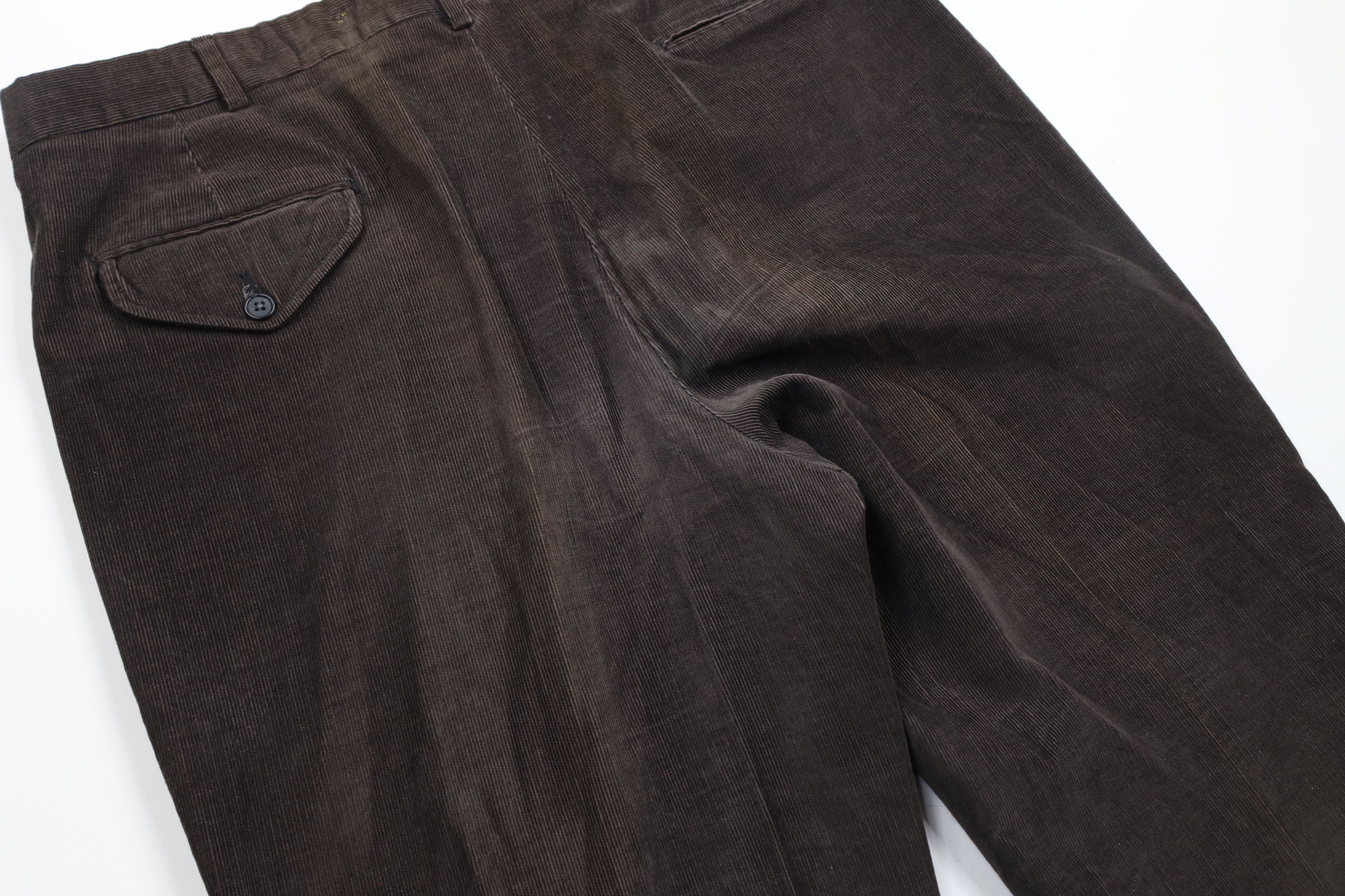 Lands' End × Vintage Vintage 90s Lands End Cuffed Wide Leg Corduroy Pants USA Size US 38 / EU 54 - 14 Thumbnail