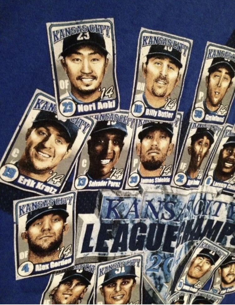 MLB Men's Large Blue Cotton Kansas City Royals 2014 shirt Size US L / EU 52-54 / 3 - 2 Thumbnail