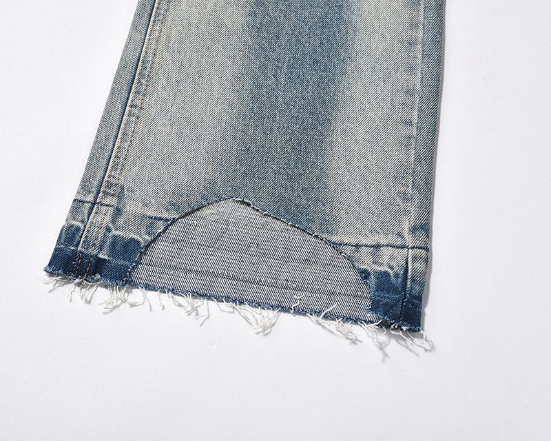 Vintage American retro street vibe washed distressed jeans for men Size US 32 / EU 48 - 6 Thumbnail