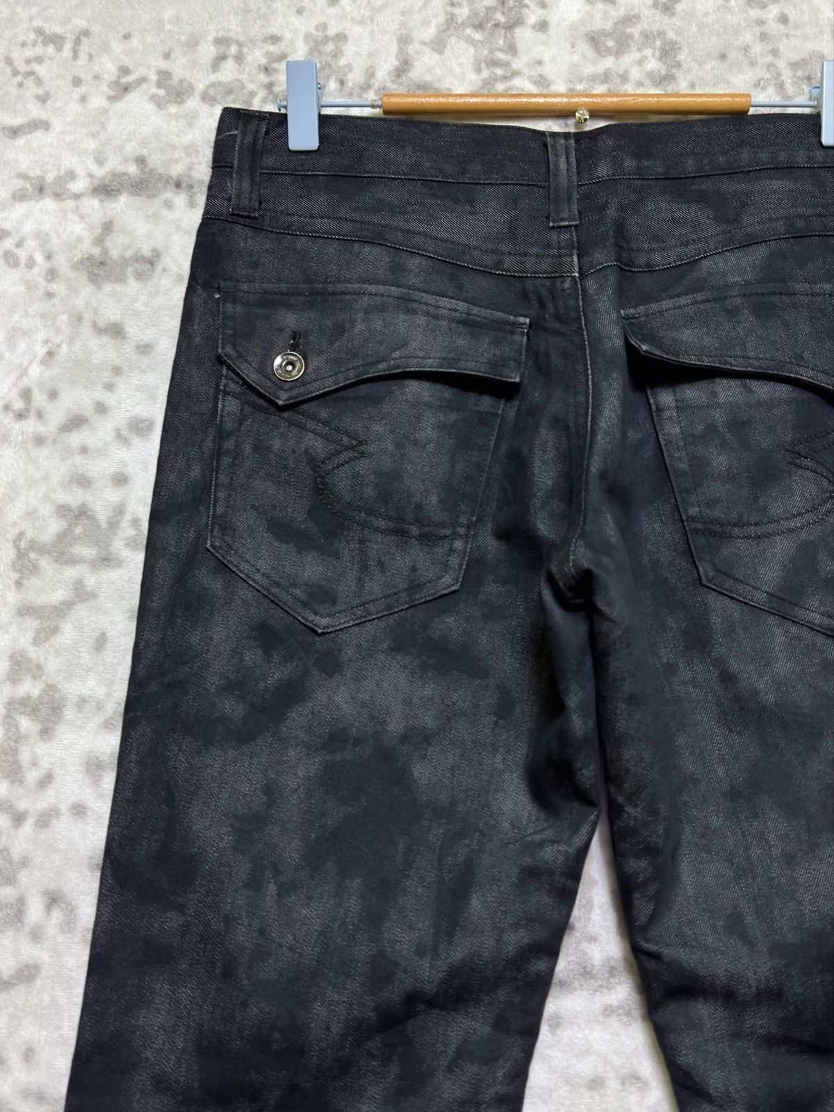 semanticdesign Vintage Semantic Design Acid Black Flare Jeans Size US 31 - 10 Thumbnail