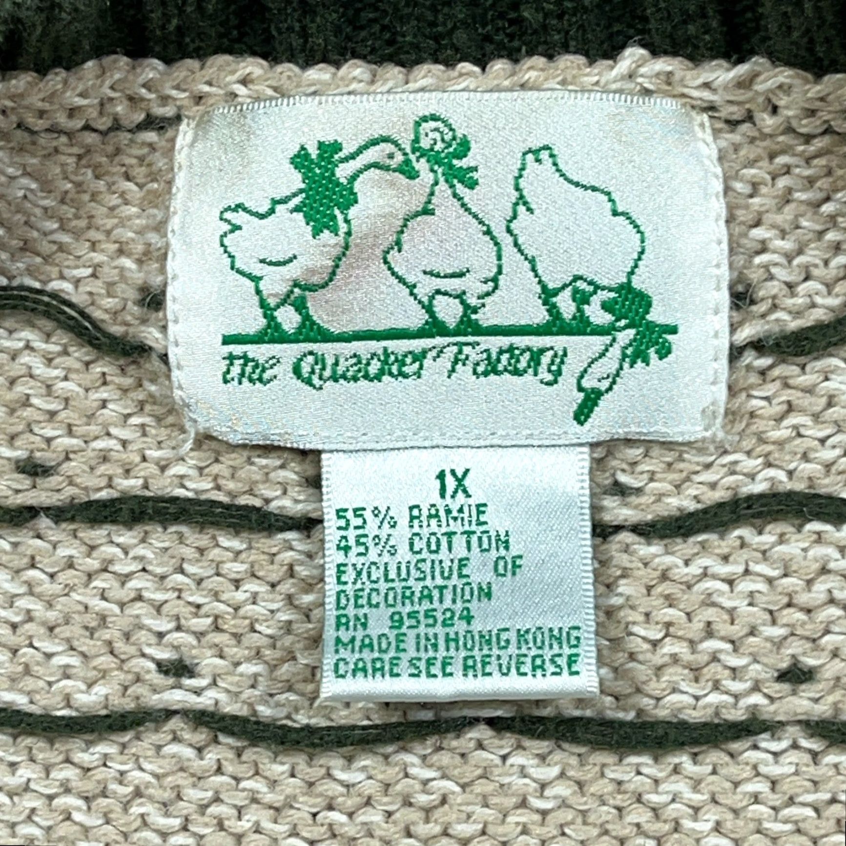 Vintage VINTAGE Sweater Loft Quaker Factory Vest Women 1X Green Knit Geometric 90s Christmas Casual Holiday Retro Size XL / US 12-14 / IT 48-50 - 5 Thumbnail