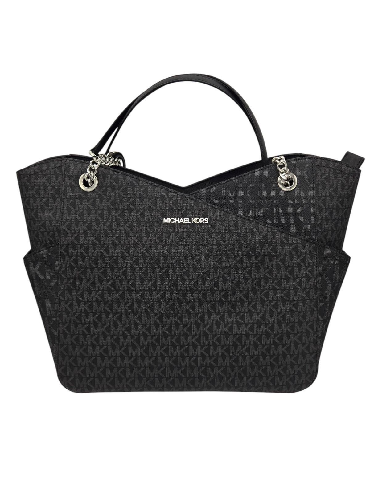 Michael Kors Michael Kors Jet Set Travel Large Chain Tote Black Monogram Size ONE SIZE - 1 Thumbnail