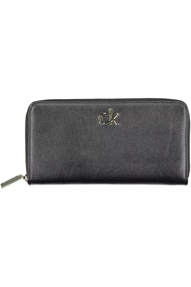 Calvin Klein Black Polyvinylchloride Women Women's Wallet Size ONE SIZE - 1 Thumbnail