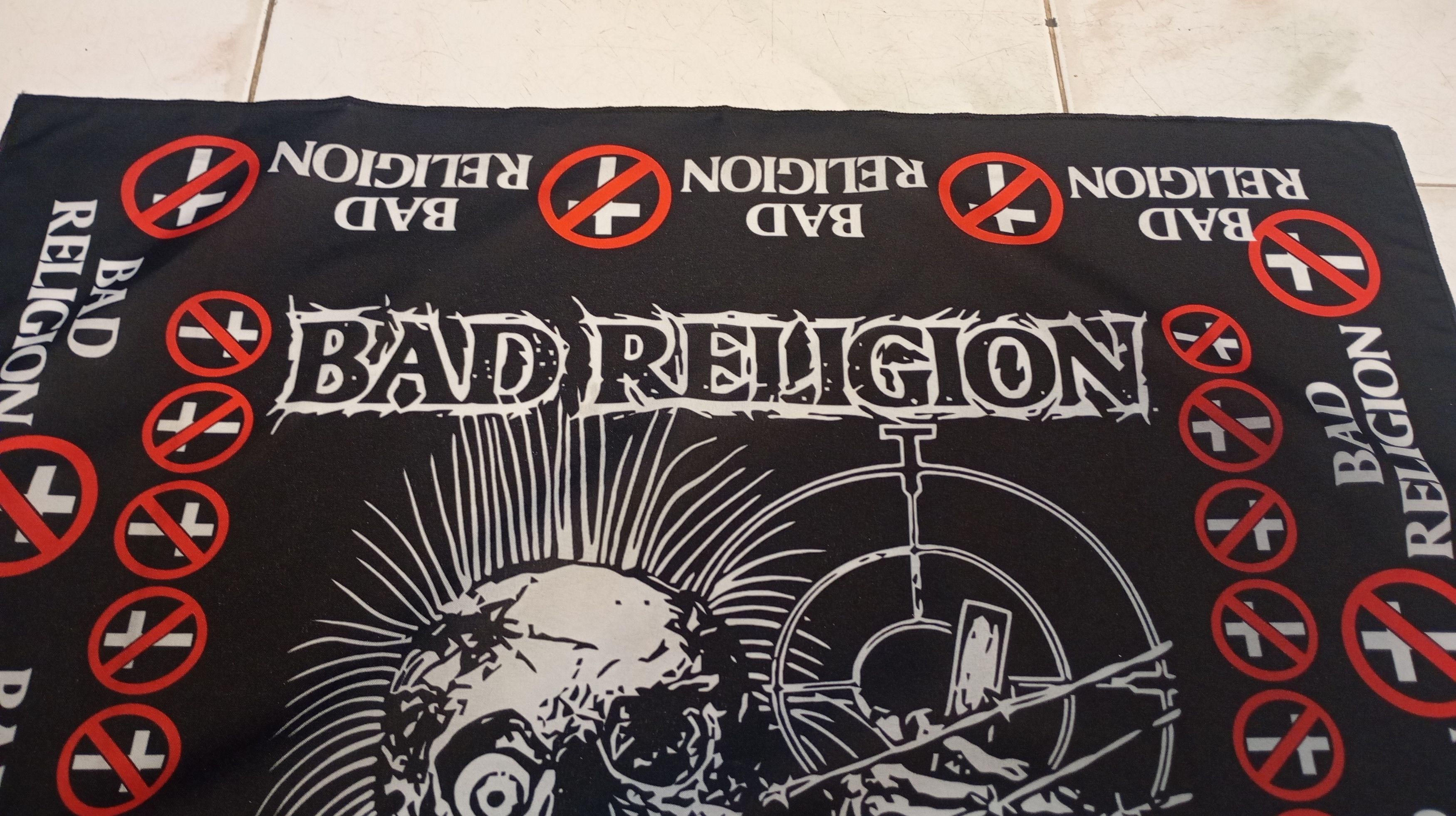 Band Tees Skulls Bandana Handkerchief Motor head Size ONE SIZE - 2 Thumbnail