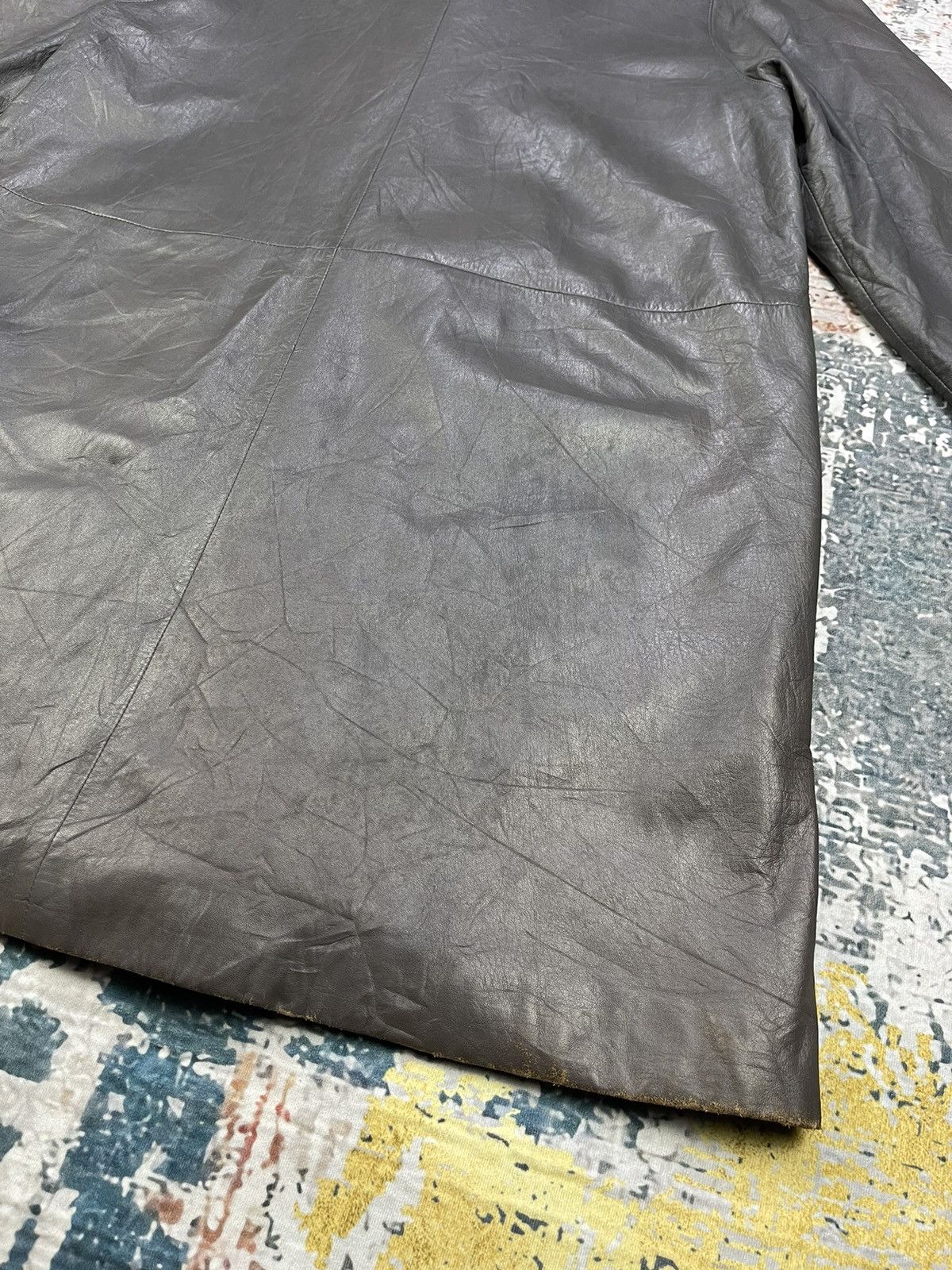 Tete Homme Vtg Katoh Kazutaka Distressed Leather Coats Size M / US 6-8 / IT 42-44 - 16 Thumbnail