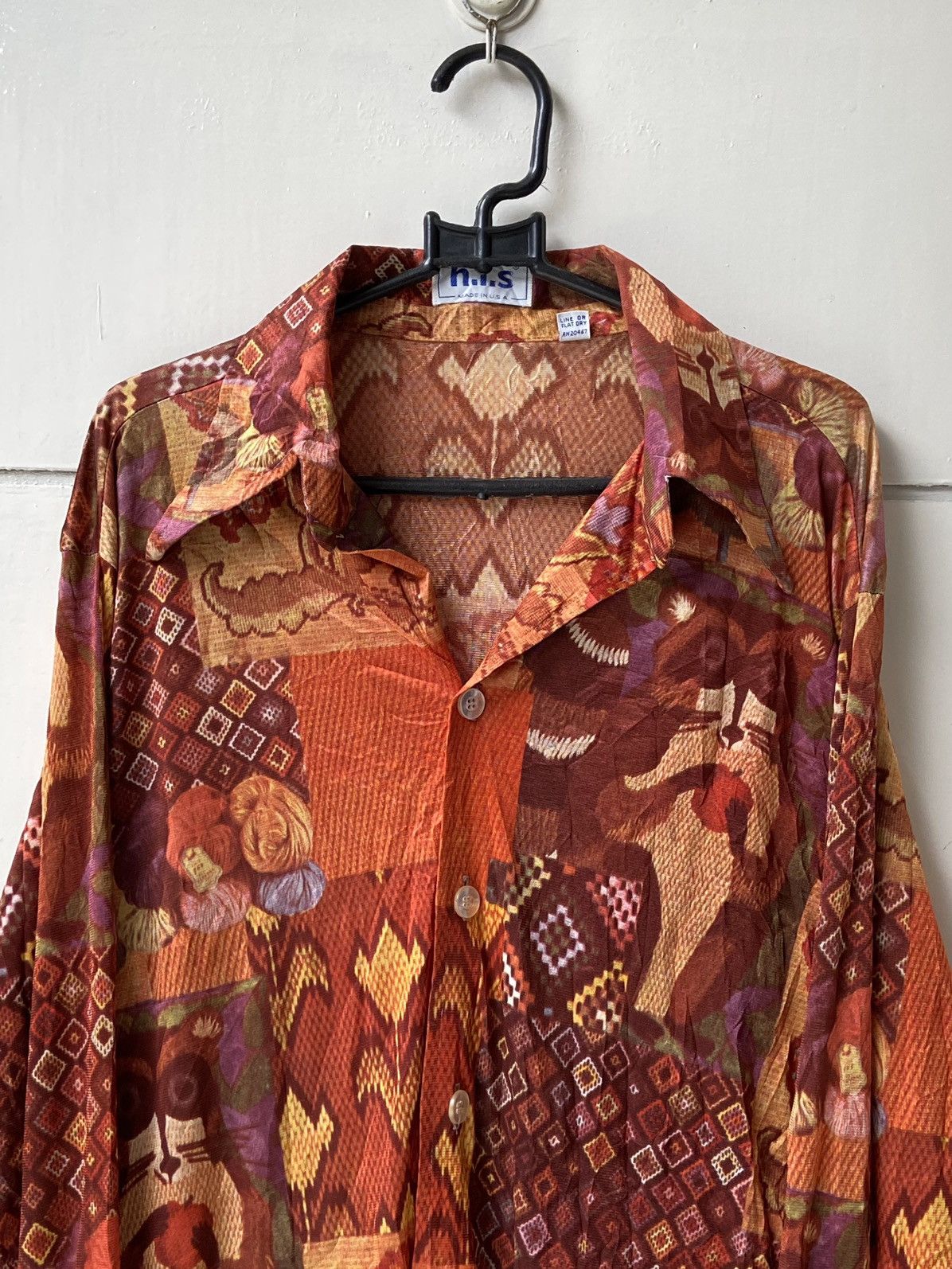 Vintage H.I.S Motive Shirt Made In Usa Size US XS / EU 42 / 0 - 10 Thumbnail