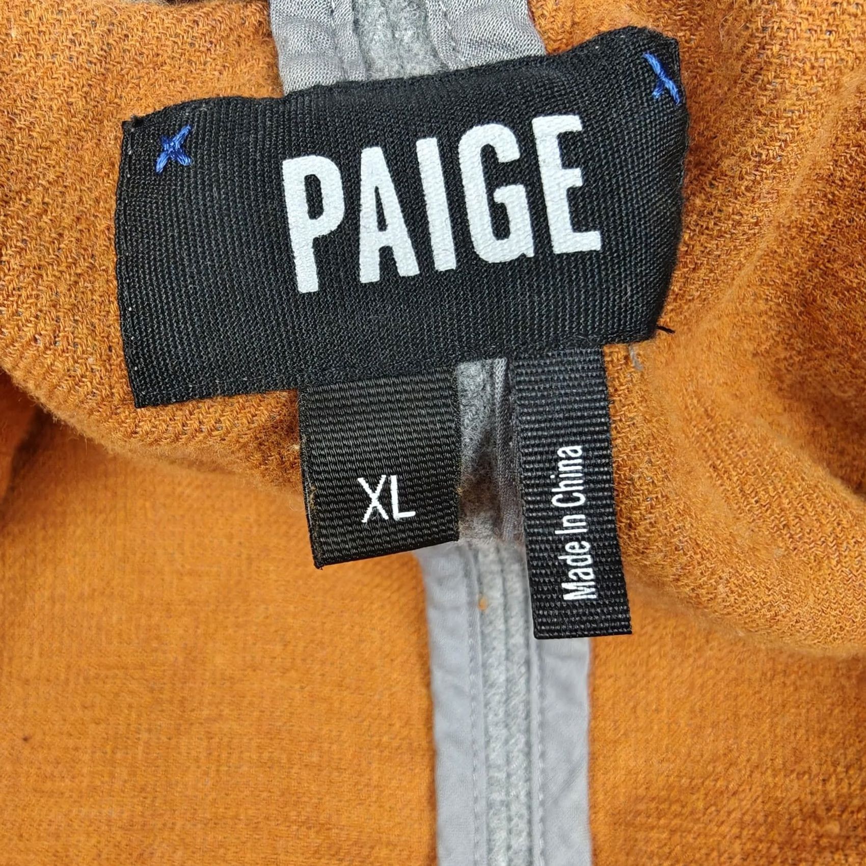 Paige Paige Jacket Mens XL Gray Cotton Flannel Bomber Full Zip Lined Pockets Size US XL / EU 56 / 4 - 5 Thumbnail