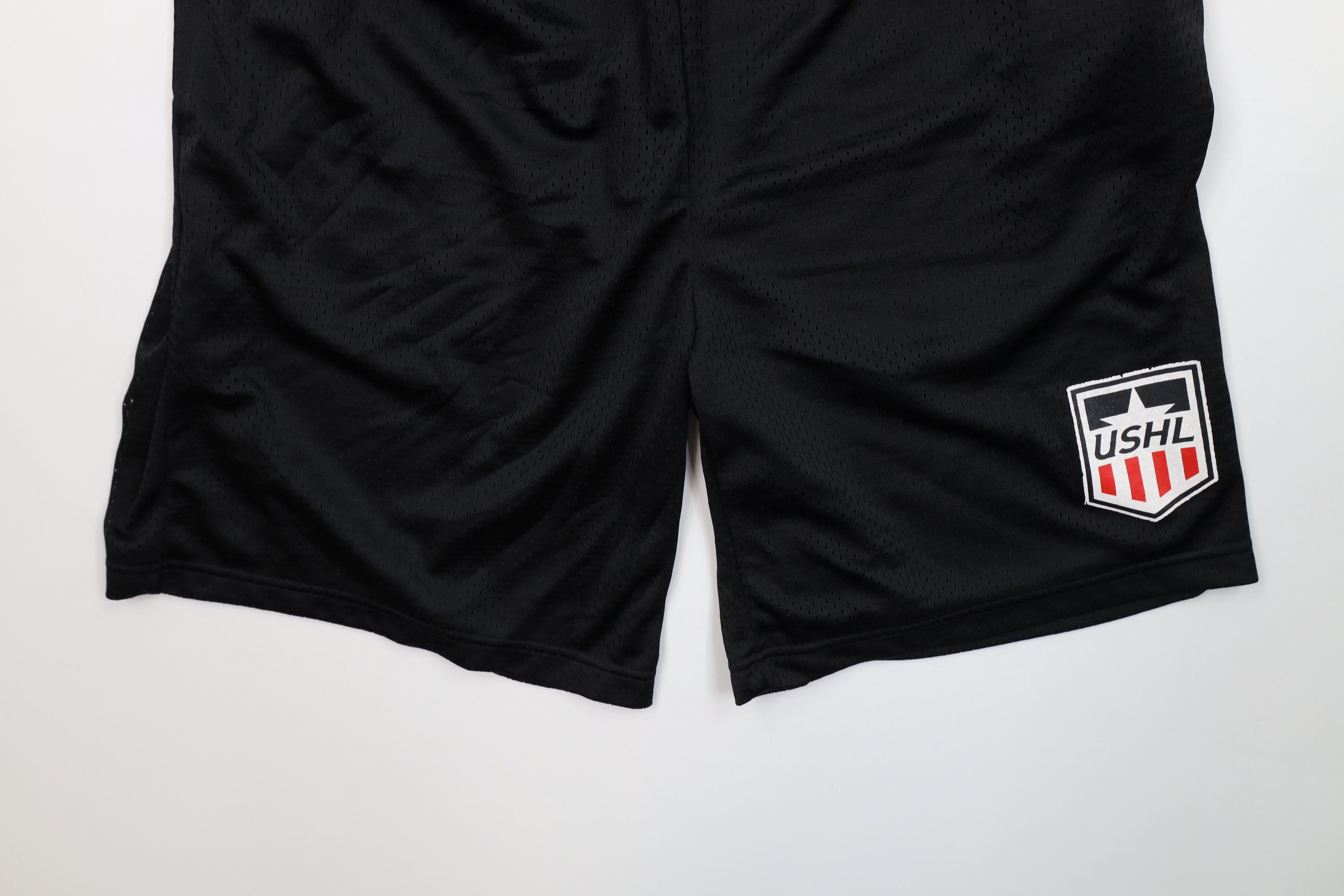 Vintage Vintage 90s United States Hockey League Mesh Shorts Black Size US 36 / EU 52 - 4 Thumbnail