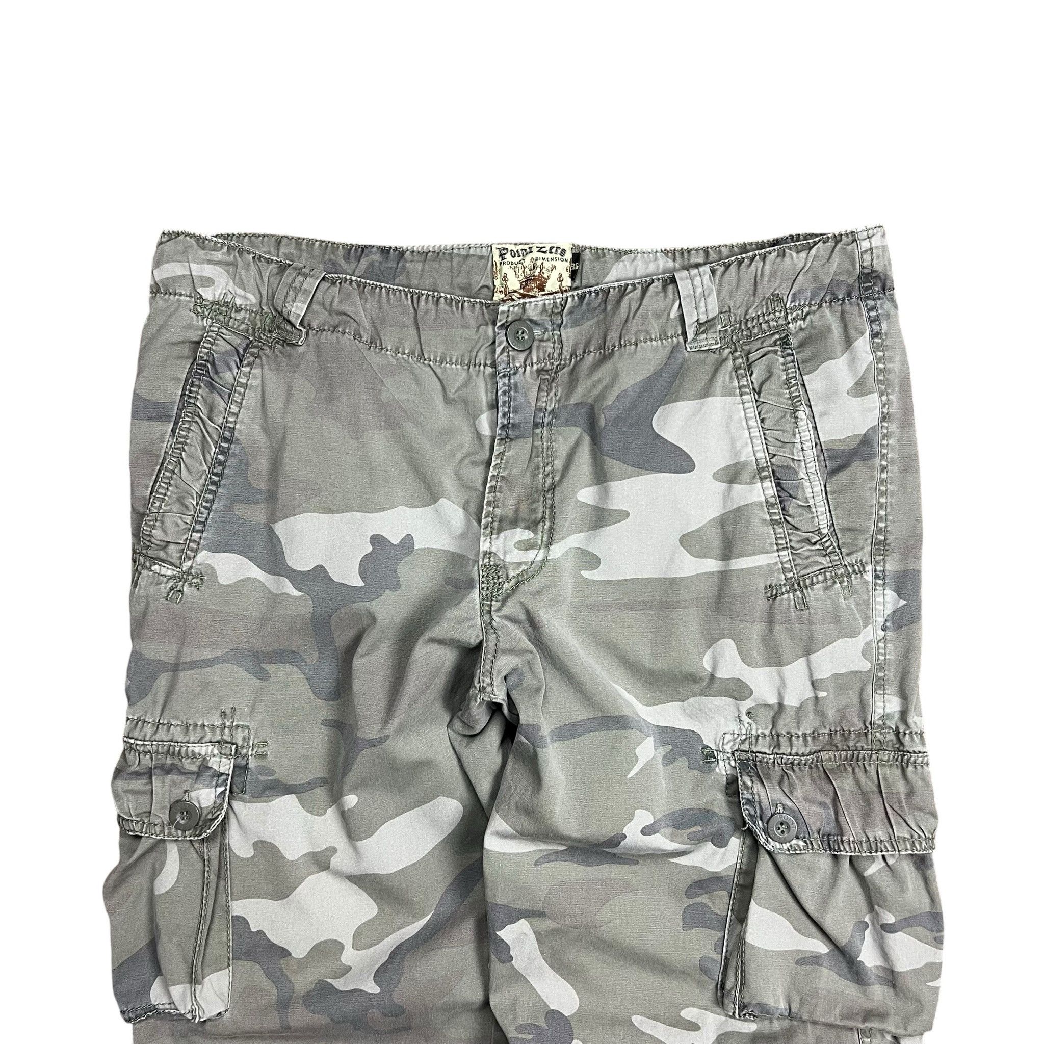 Point Zero Vintage Y2K Point Zero Faded Camo Cargo Capris - 38” Size US 38 / EU 54 - 3 Thumbnail
