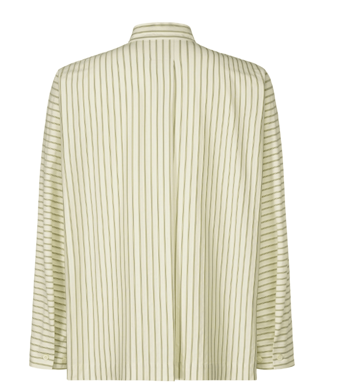 Homme Plisse Issey Miyake Homme Plissé HP53-JJ371 White/Green Striped Jersey - New Size US XL / EU 56 / 4 - 10 Thumbnail