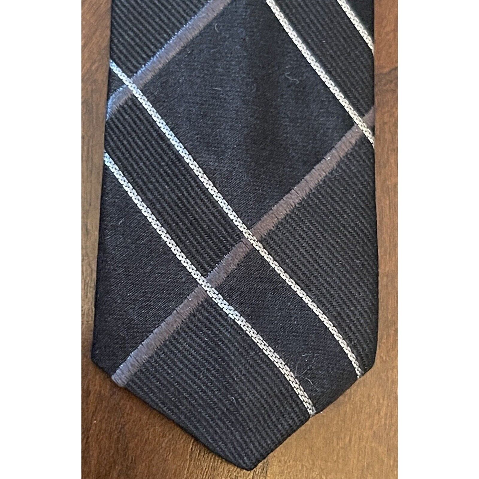 DKNY Dkny Black 100% Silk Men’s Neck Tie Made In Usa Size ONE SIZE - 6 Thumbnail