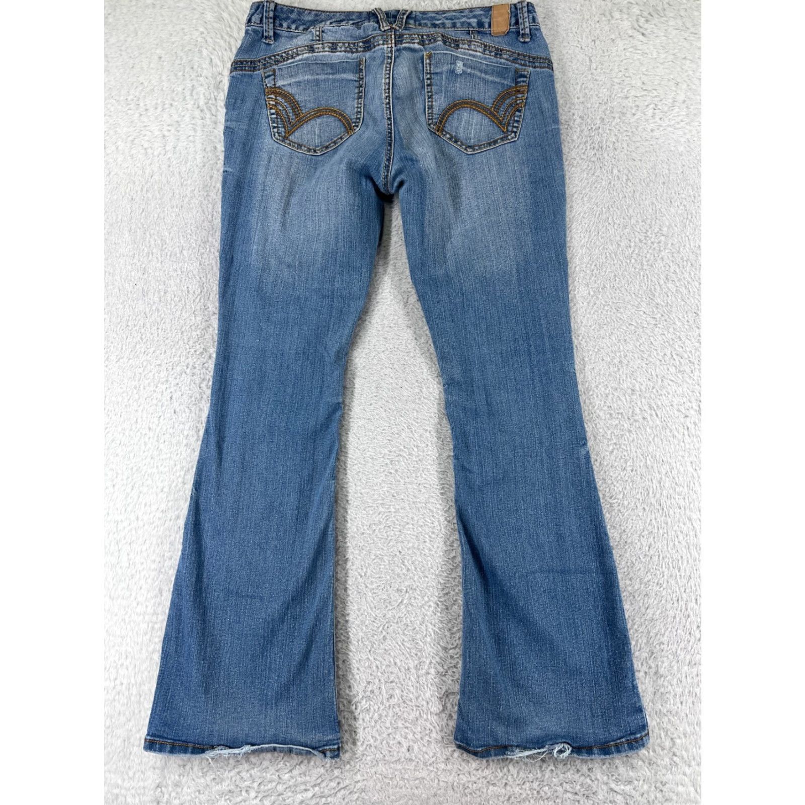 Vintage Maurices Blue Denim Stretch Bootcut Jeans Womens 5 Regular 30 Inseam 5-Pocket Size 27" / US 4 / IT 40 - 2 Thumbnail