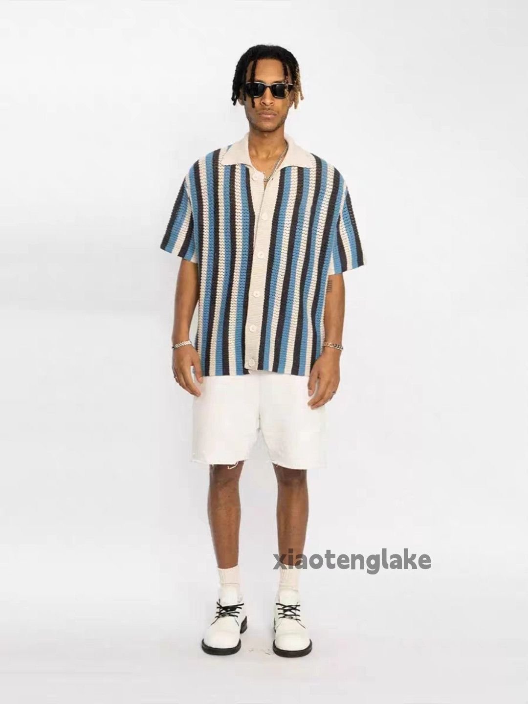 Designer × Vintage Utility pattern striped yuppie loose hiphop party shirts Size US S / EU 44-46 / 1 - 1 Thumbnail