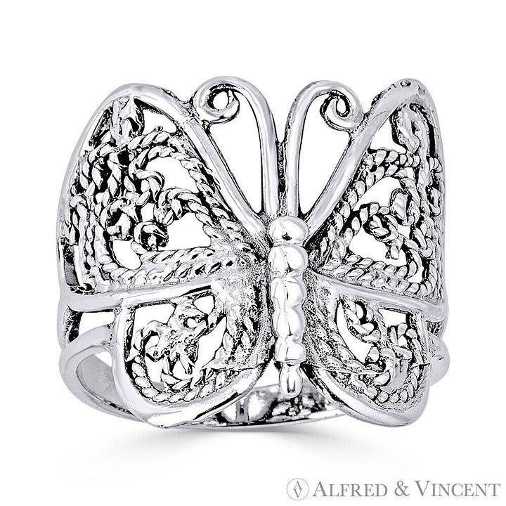 Other Butterfly Filigree-Detailed Ring in .925 Sterling Silver Size ONE SIZE - 1 Preview