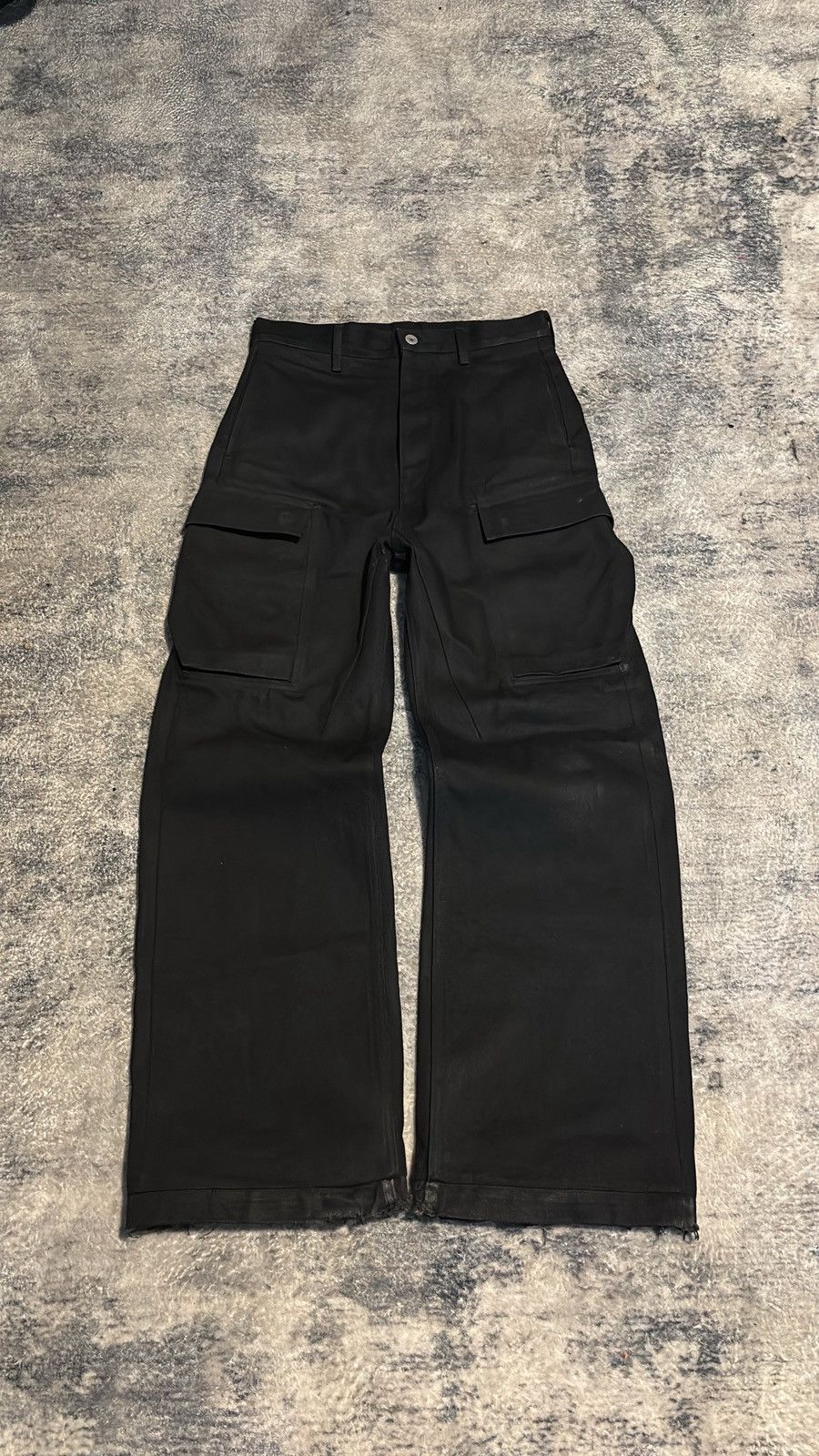 Rick Owens Drkshdw Rick Owens FW23 'Luxor' Japanese Geth Baggy Cargo Jeans Size US 29 - 1 Thumbnail