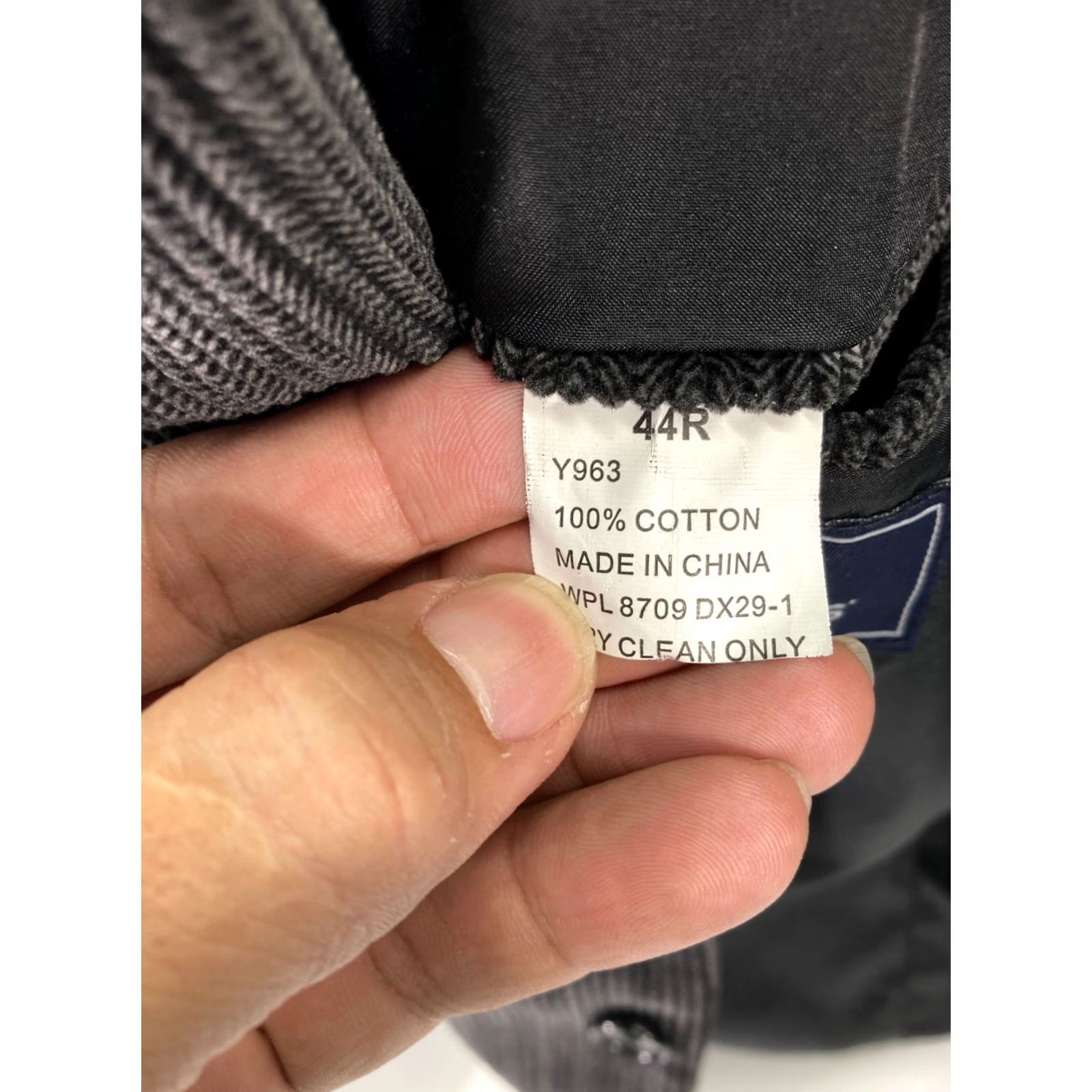 Dockers DOCKERS Sport Coat Blazer Mens 44R Black Corduroy 2 Button Notched Lapel Cotton Size 44R - 7 Thumbnail