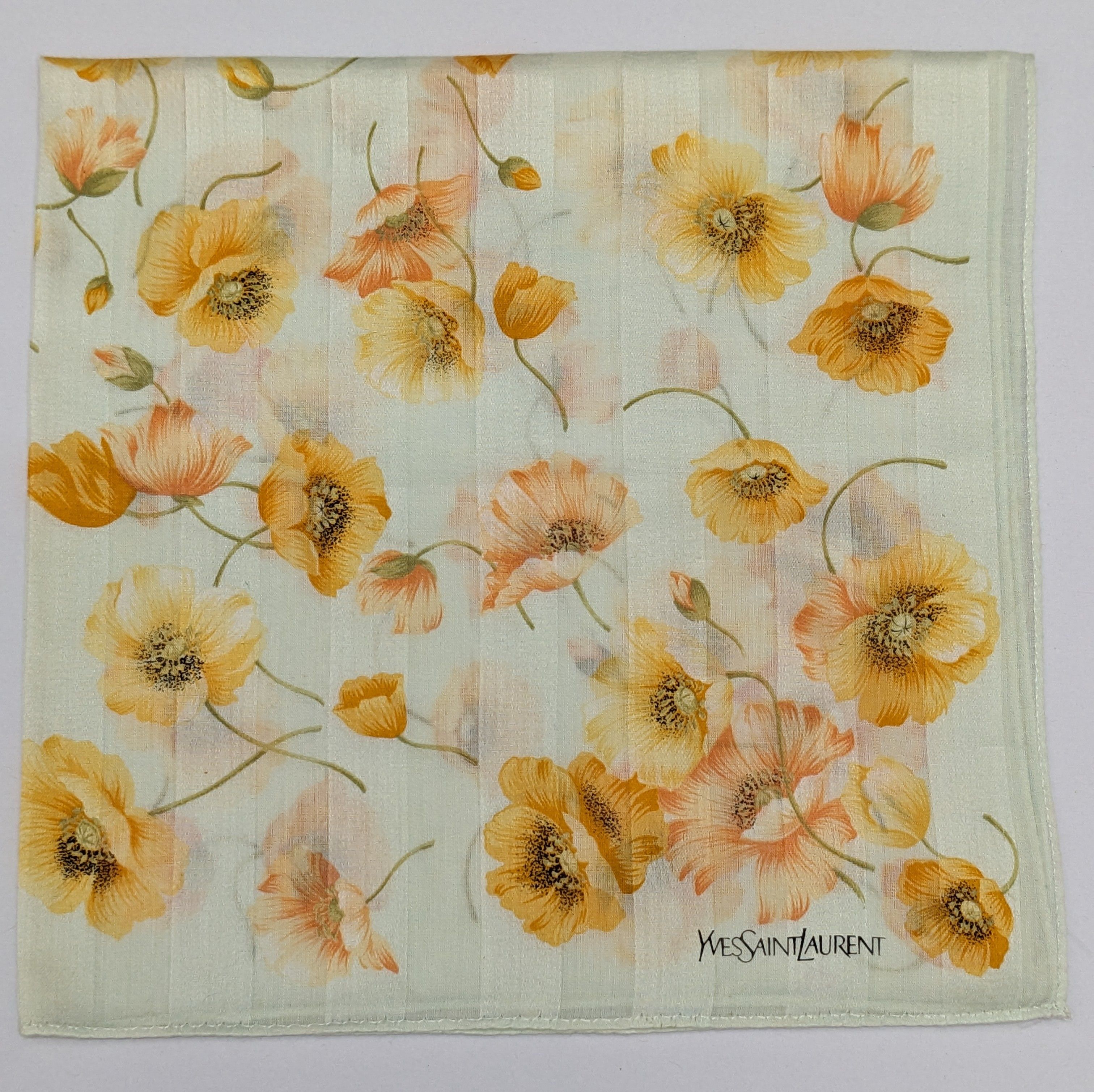 Yves Saint Laurent Vintage Yves Saint Laurent YSL Handkerchief Poppy Floral Size ONE SIZE - 1 Thumbnail