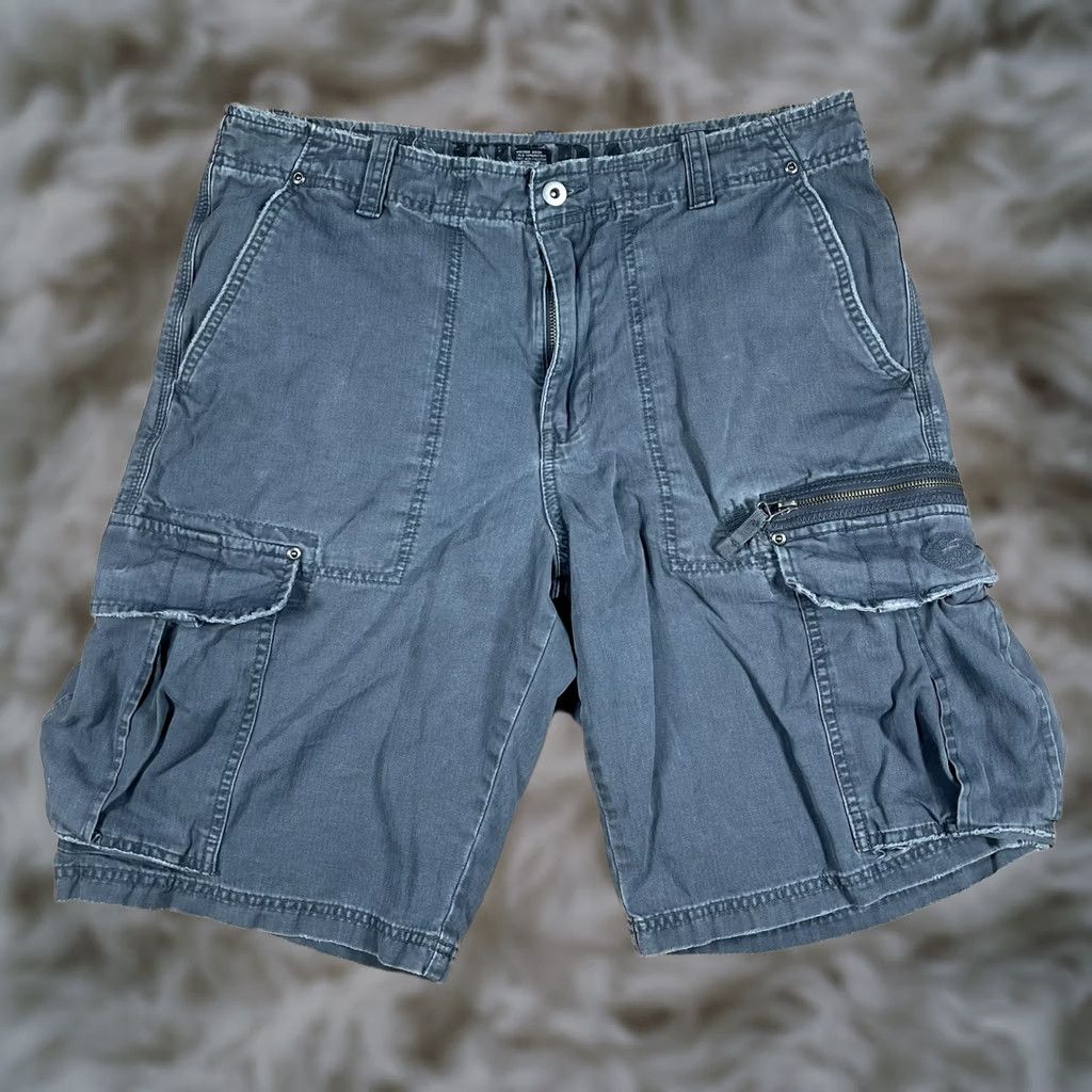 Vintage Kirra Cargo Shorts Mens 34W Gray Khaki Utility Flat Front Pockets 100% Cotton - Vintage - Sales Size US 34 / EU 50 - 1 Thumbnail