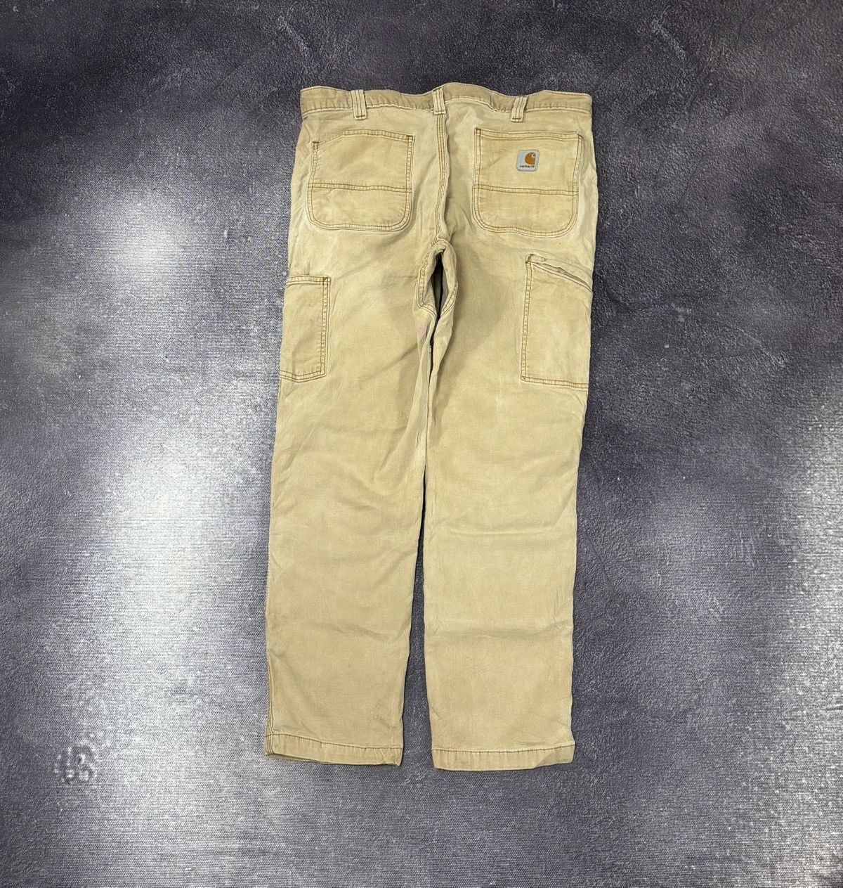Carhartt Vintage Carhartt Double Knee USA Faded Cream Work Pants Size US 36 / EU 52 - 2 Thumbnail