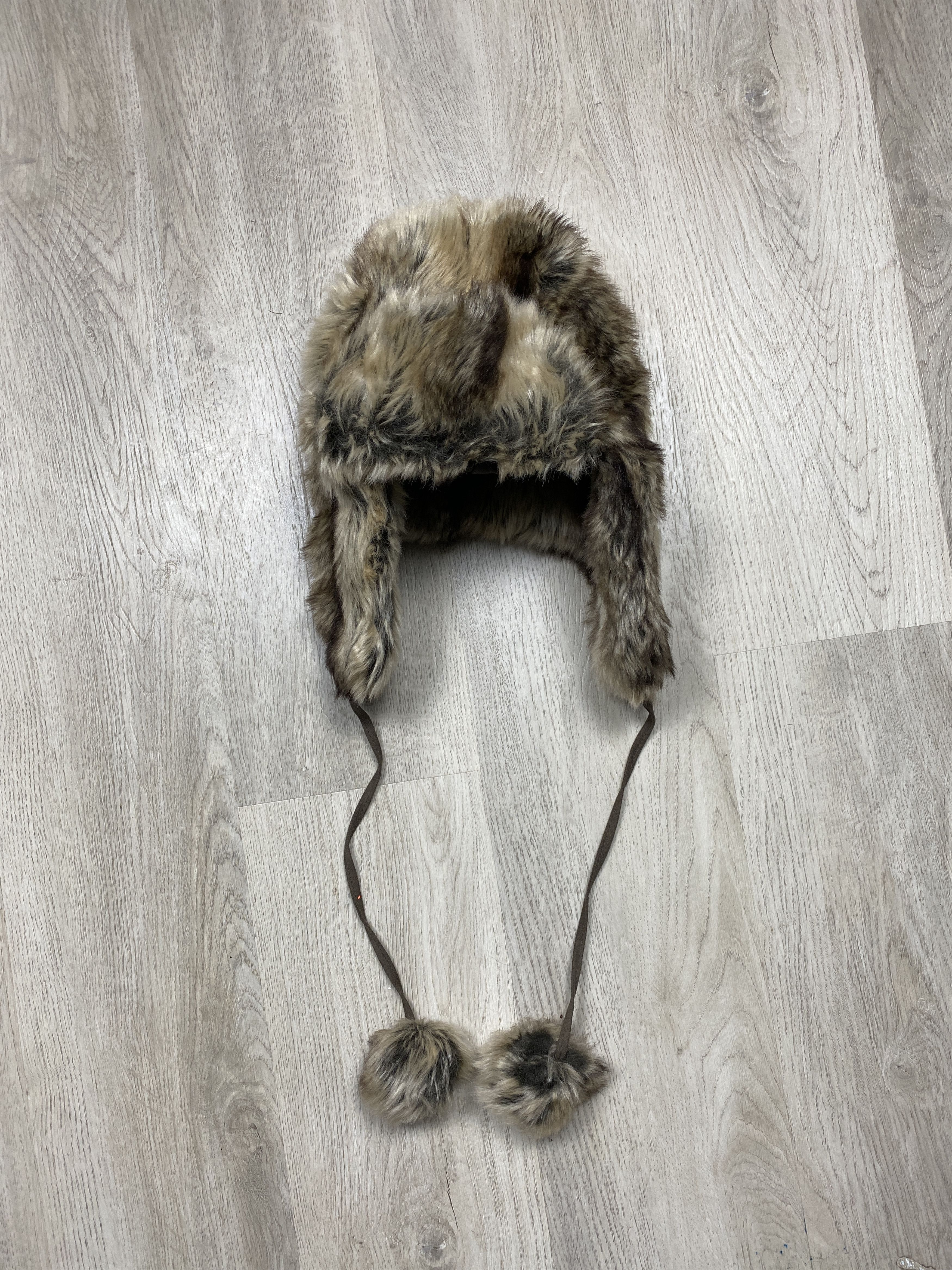 20471120 Vintage Mohair Hat with Ear Flaps Beanie Wool Fur Size ONE SIZE - 2 Thumbnail