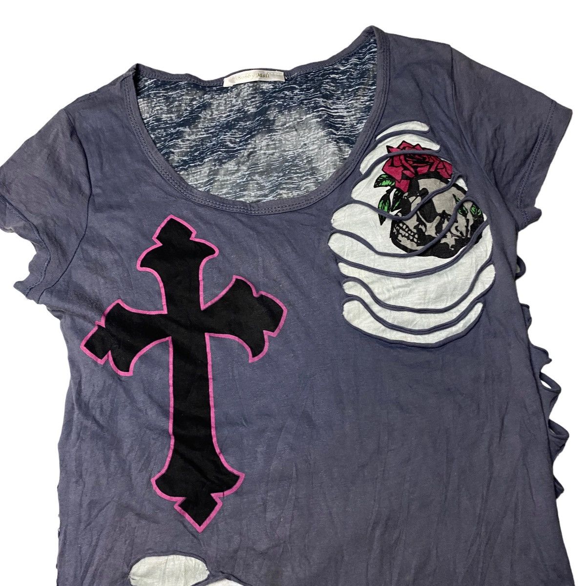 If Six Was Nine 2000's Bobby Mall Distressed Skull Shirt Size US XS / EU 42 / 0 - 3 Thumbnail
