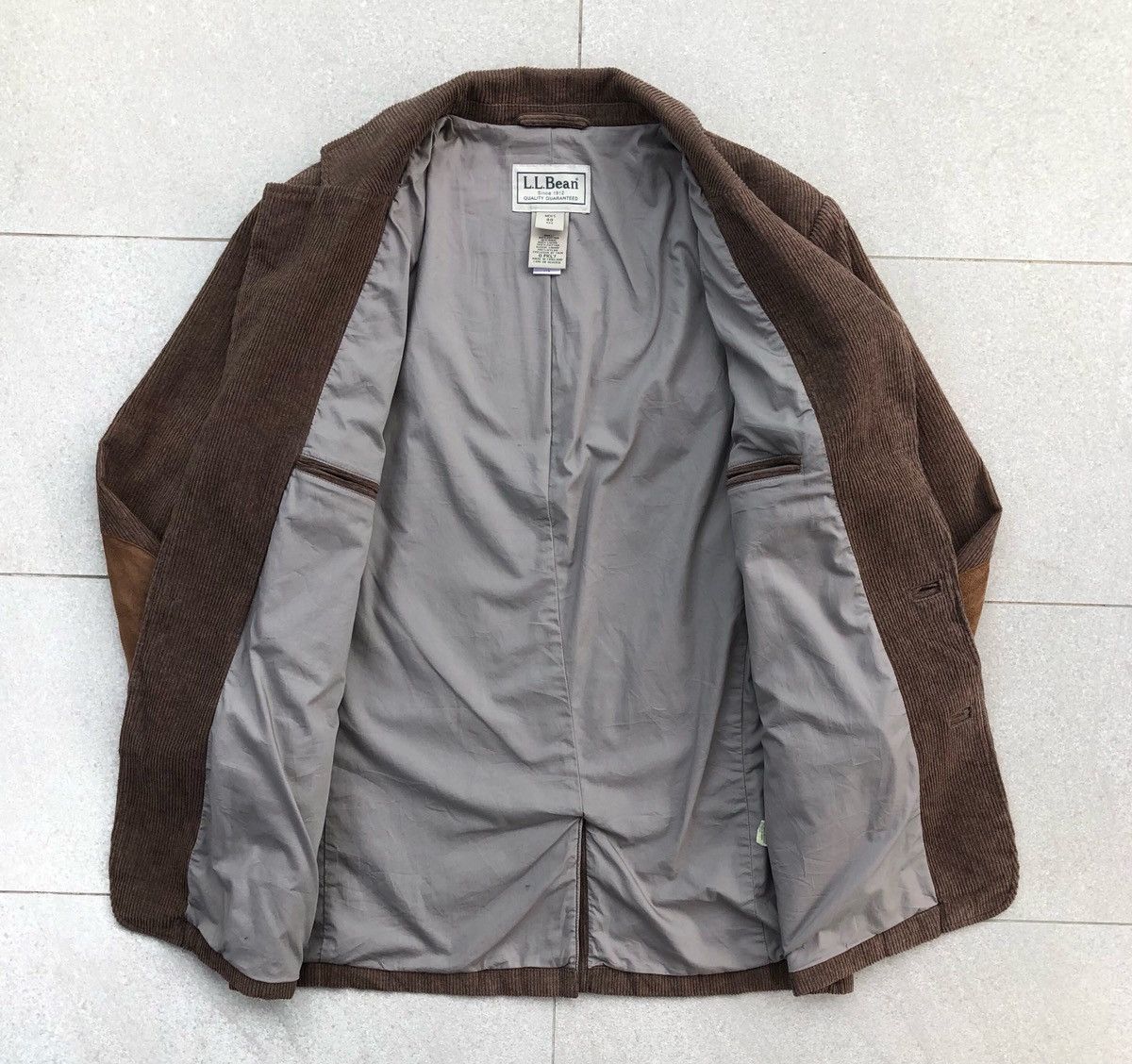 L.L. Bean L.L.Bean Corduroy Elbow Patch Plain Lined Coat Jacket Size US M / EU 48-50 / 2 - 14 Thumbnail