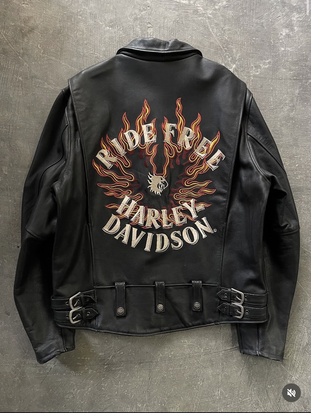 Harley Davidson RARE : Harley Ride Free Flame Racer Leather Jacket Size US L / EU 52-54 / 3 - 1 Thumbnail