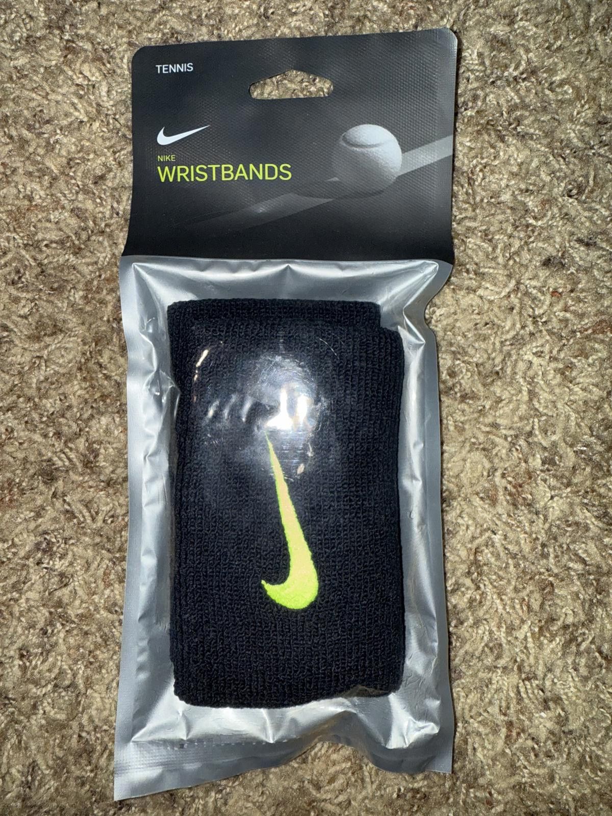 Nike Nike Unisex Tennis Wristband Orange/Black Swoosh Nadal/Federer/Alcaraz Size ONE SIZE - 1 Thumbnail