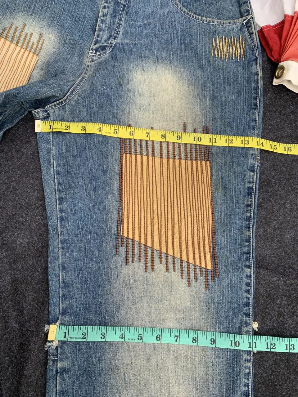 Phat Farm Vintage Phat Farm Baggy Patchwork Jeans – 90s Hip Hop Style Size US 34 / EU 50 - 10 Thumbnail