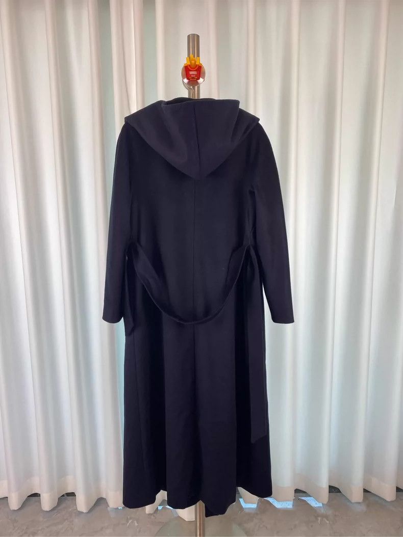 Max Mara Max Mara Women's solid hooded 100% sheepwool coat Size S / US 4 / IT 40 - 2 Thumbnail